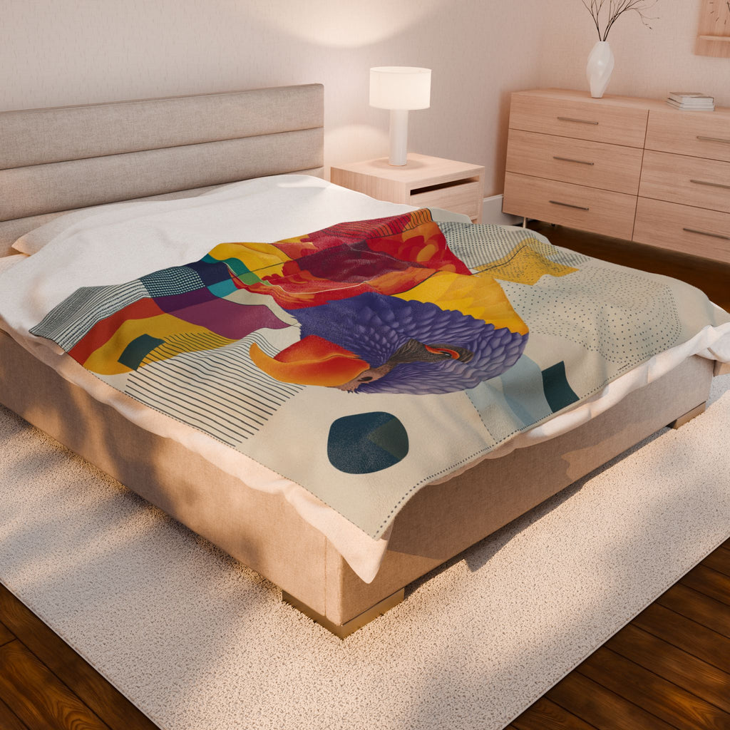Chromatic Parrot Quilt Cover, Doona Cover, Duvet : Geometric Prismatic Design, Modern Cubist Illustration   |    Custom Orders Available