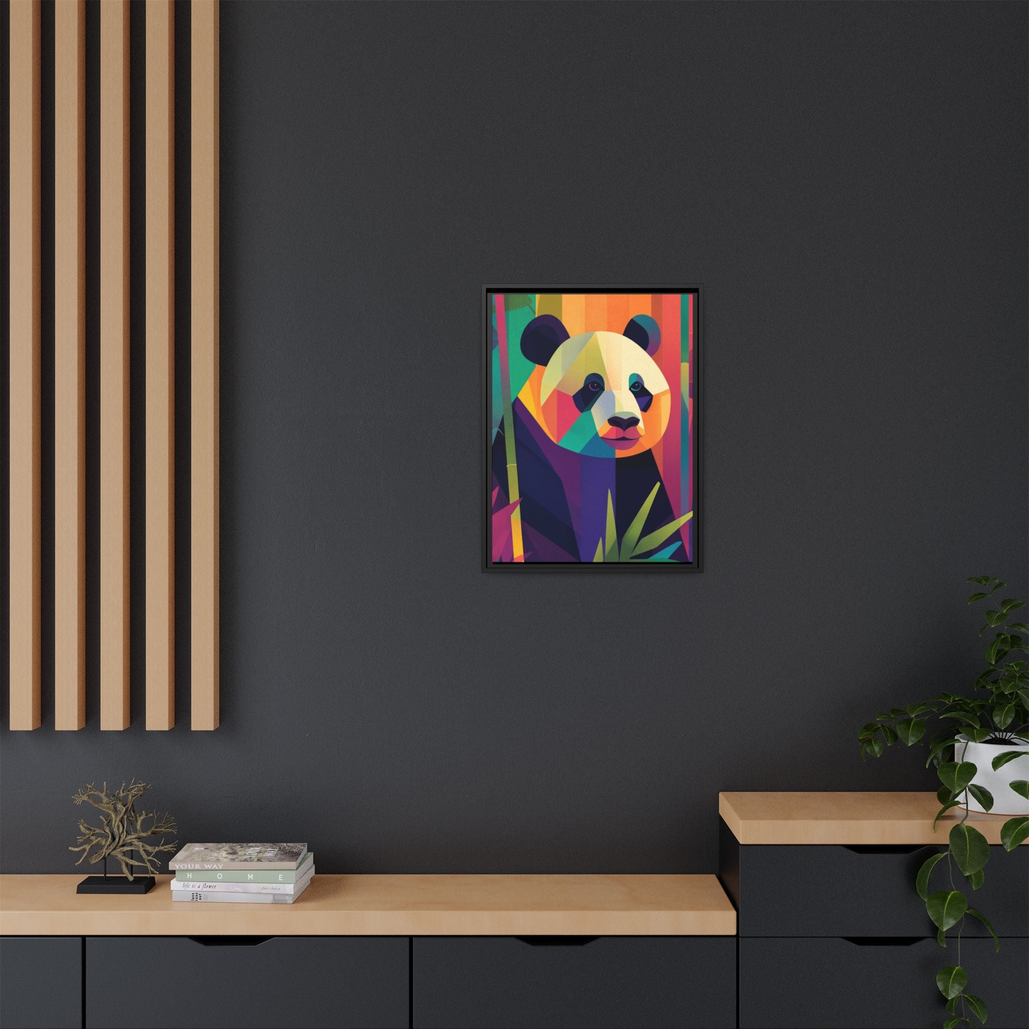 Geometric Panda Framed Print : Kaleidoscope Panda, Digital Art Illustration   |  Personalized & Custom Orders Available