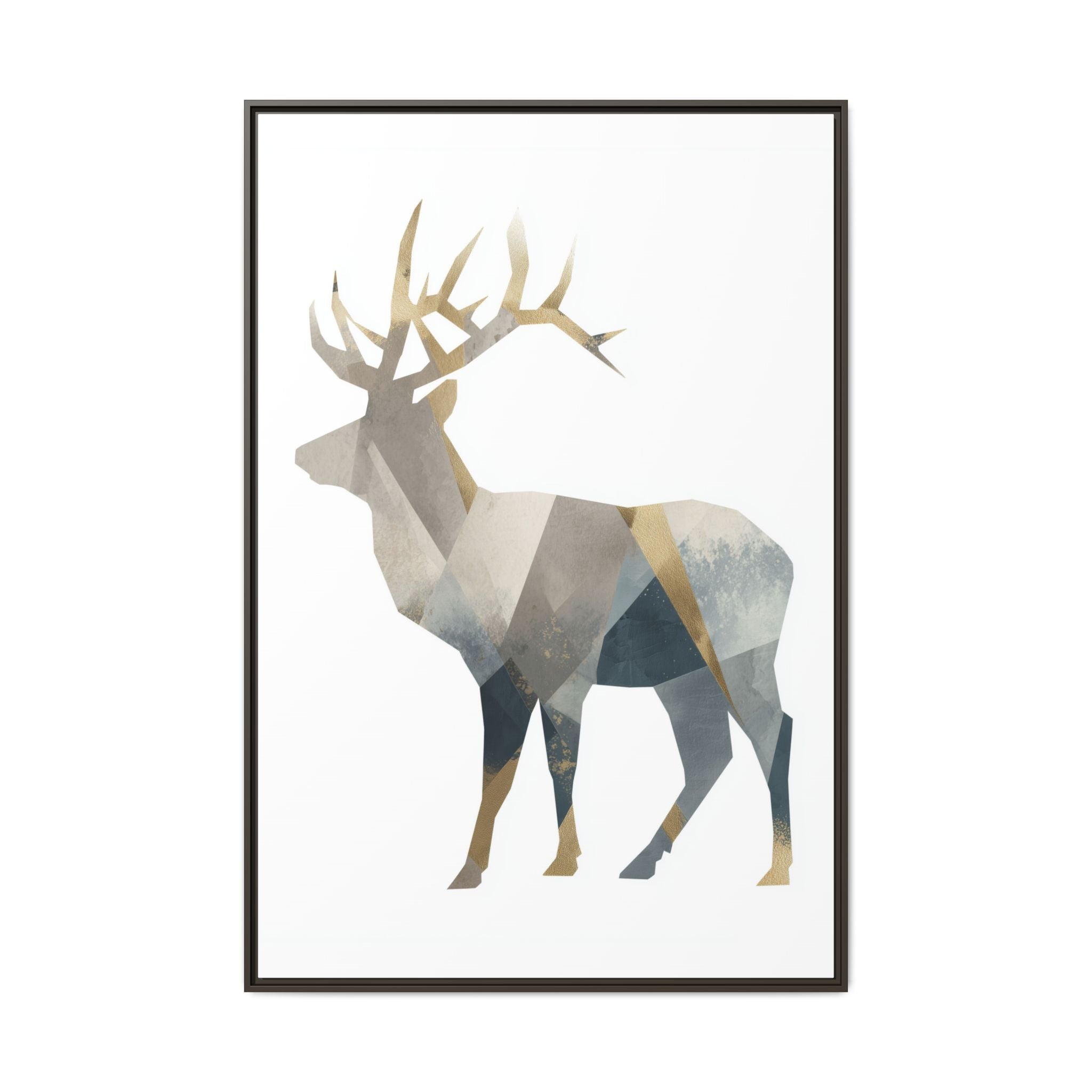Geometric Deer Silhouette: Modern Wildlife Art, Minimalist Abstract Landscape   |  Personalized & Custom Orders Available