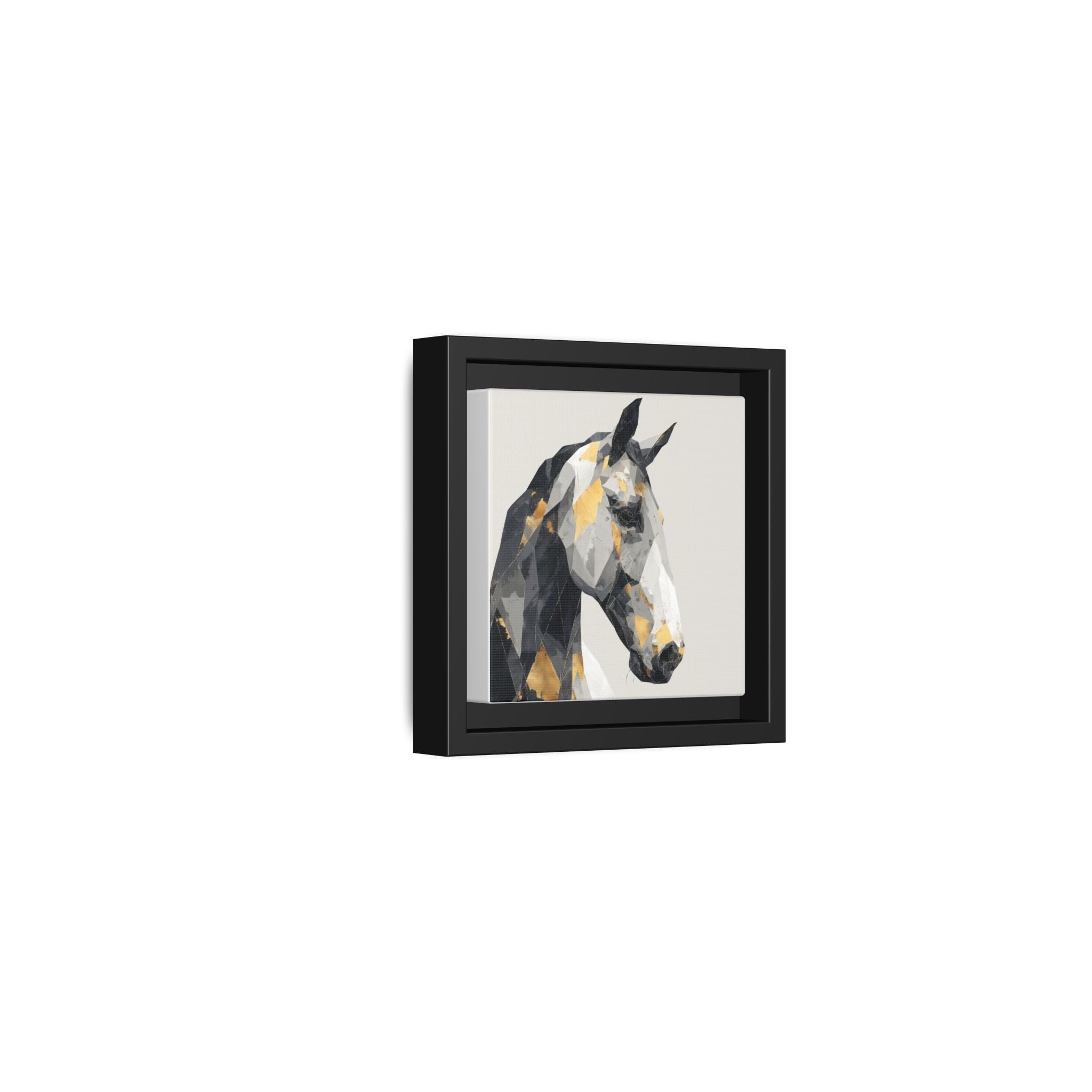 Equine Geometrica: Contemporary Cubist Horse, Metallic Abstract Portrait   |  Personalized & Custom Orders Available