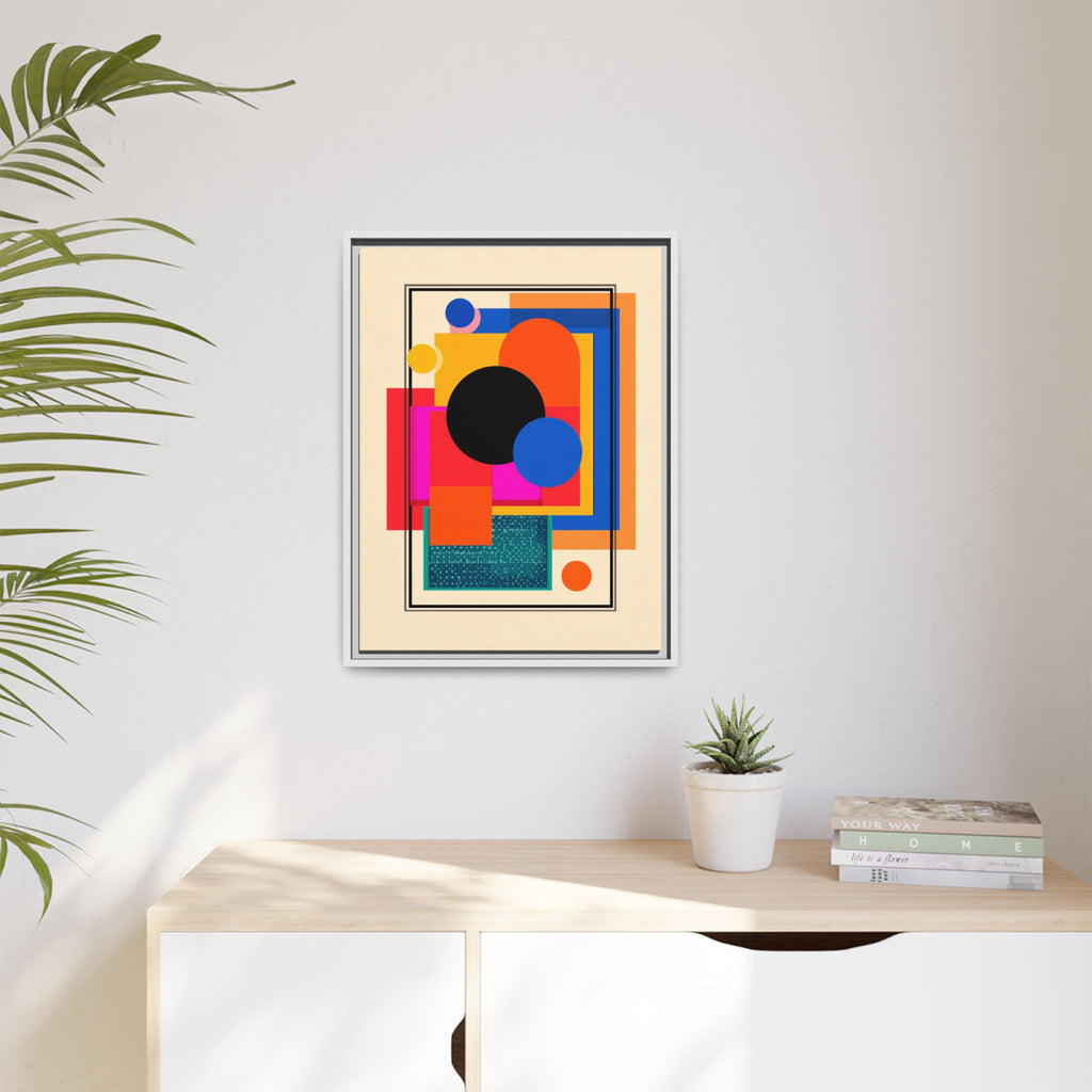 Geometric Harmony: Abstract Color Blocks, Mid-Century Modern Design, Minimalist Art Composition   |   Custom Orders Accepted