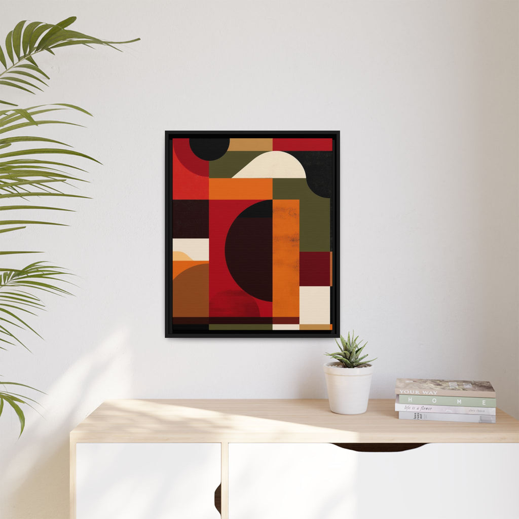 Geometric Convergence: Abstract Bauhaus Design, Constructivist Color Blocks, Architectural Art Composition   |   Custom Orders Accepted