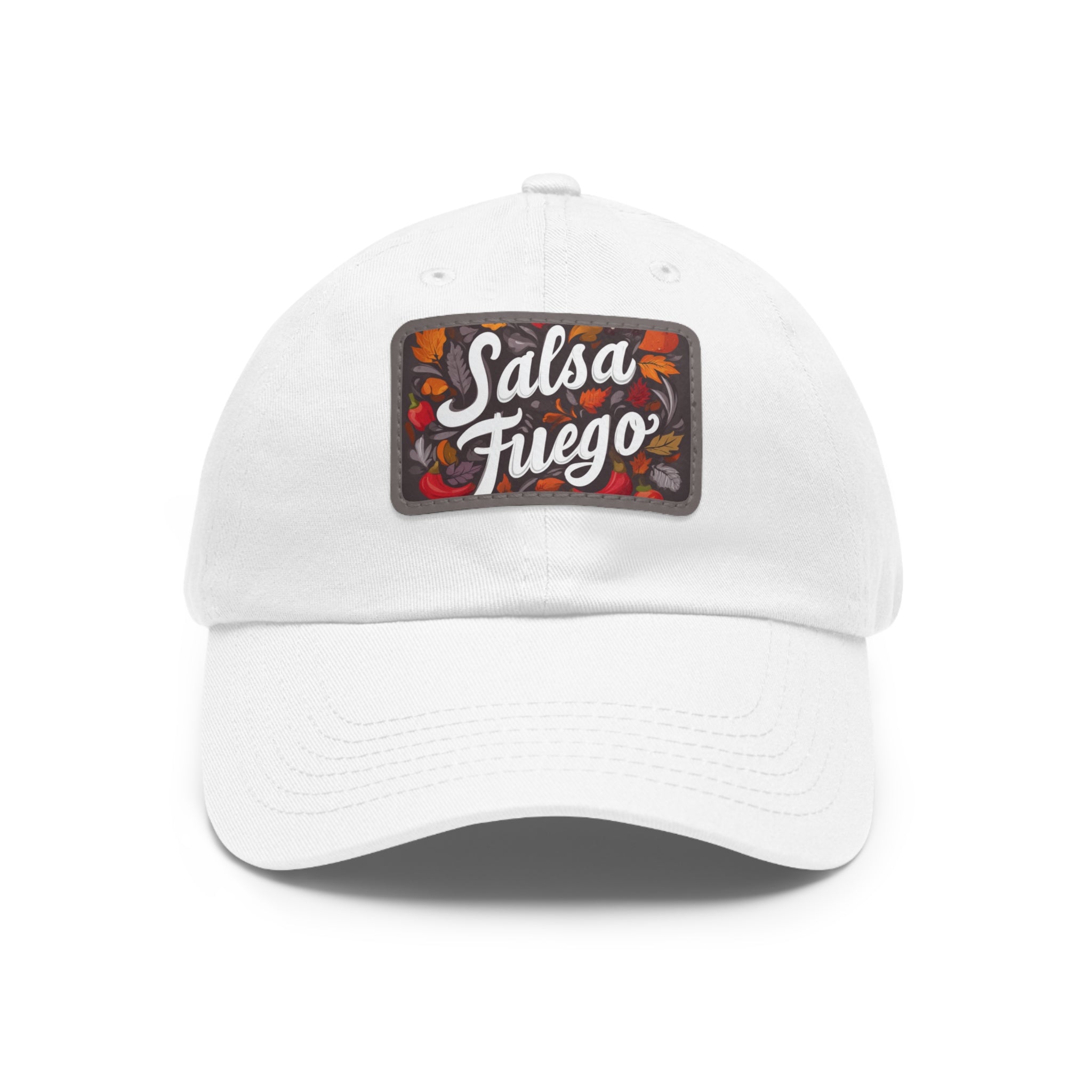 Salsa Fuego Floral Dad Hat with Leather Patch (Rectangle)