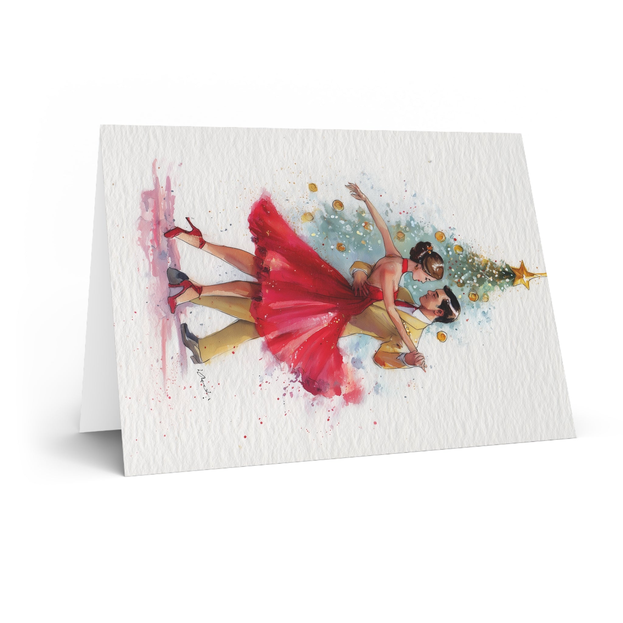 Christmas Salsa Dancing Greeting Card