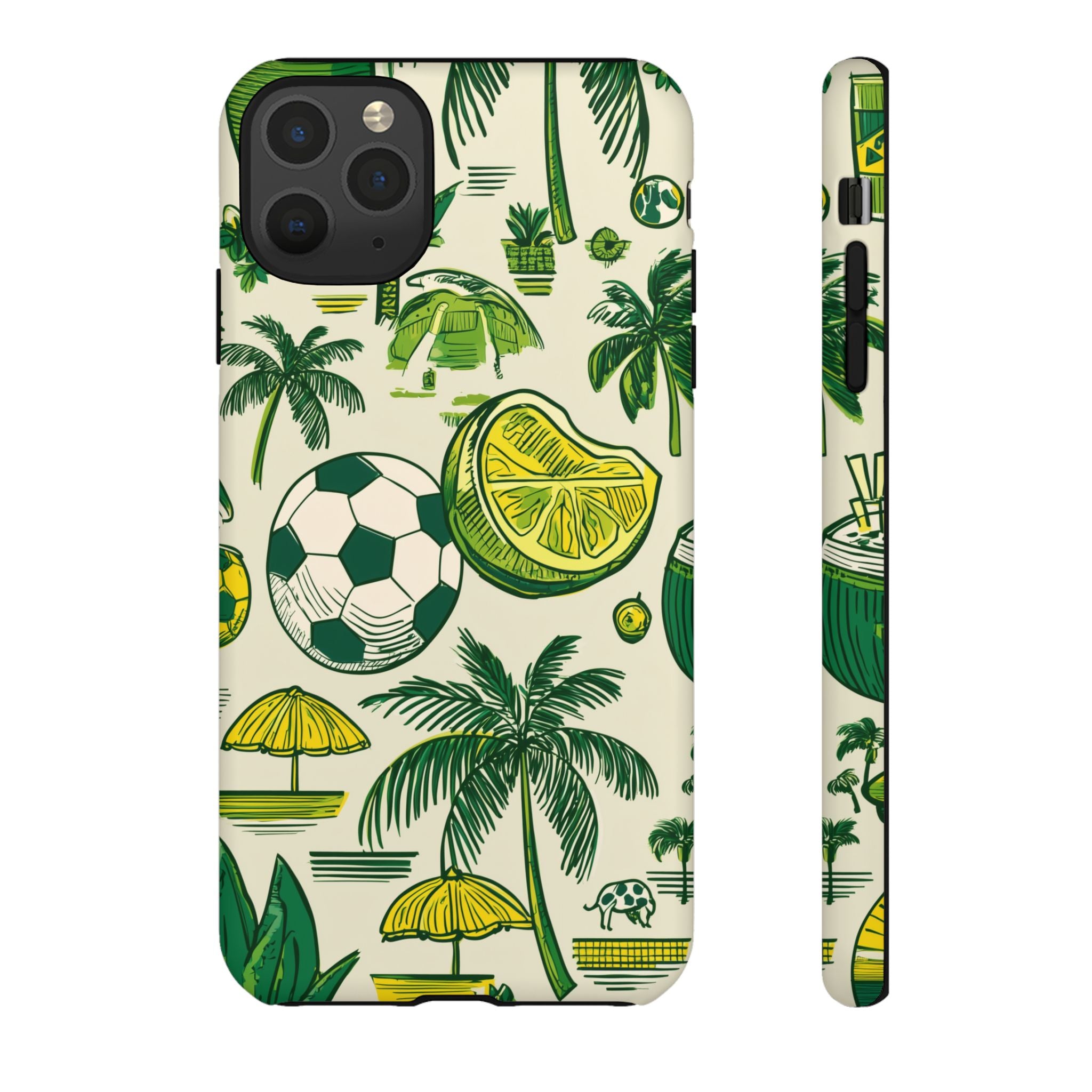 Summer Tough Cases: Sporty Tropical Phone Case, Fun Beach Vibe Phone Accessory, Summer Travel Gift, Colorful Phone Cover, Casual Style Tech