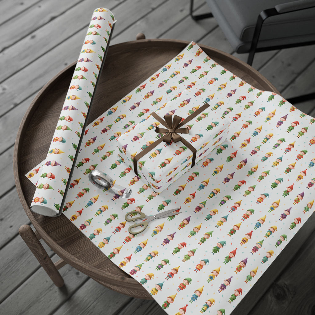 Christmas Elf Wrapping Paper Roll – Cute Holiday Gift Wrap with Elves & Presents