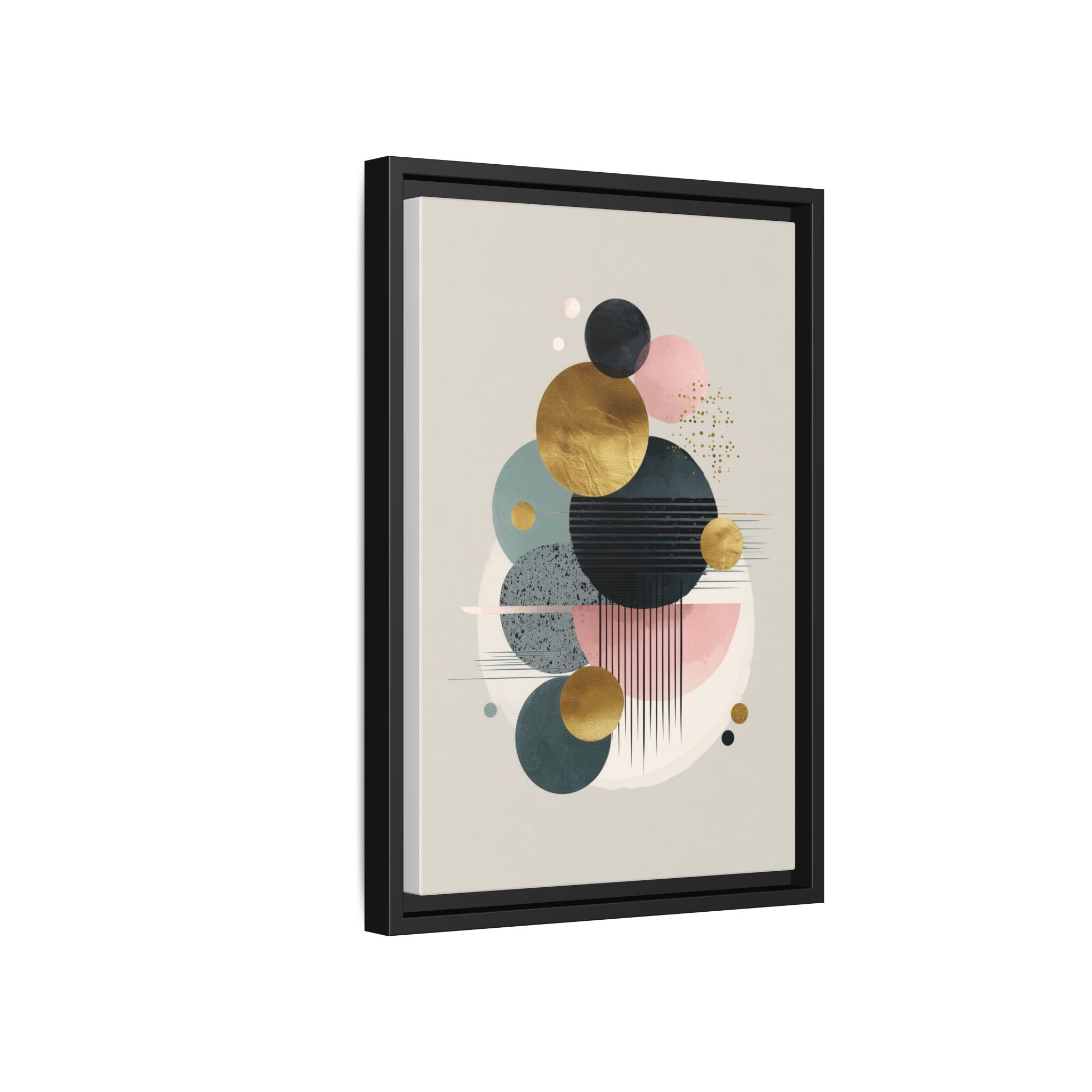 Geometric Harmony: Intersecting Circles, Mid-Century Modern Design, Abstract Metallic Composition   |   Custom Orders Accepted