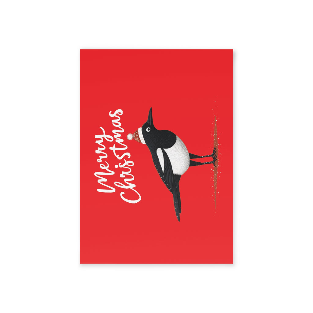Merry Christmas Holiday Cards, Festive Greeting Cards, Two-Sided Christmas Cards, Chirpy Christmas Cards, Seasonal Greeting Cards,