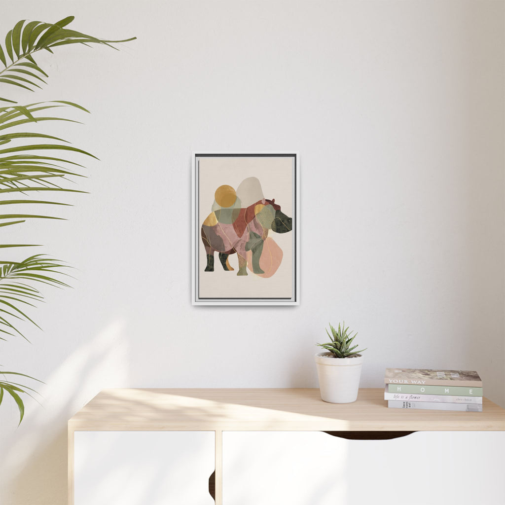 Fragmented Hippopotamus: Geometric Abstract Art, Minimalist Animal Portrait   |  Personalized & Custom Orders Available