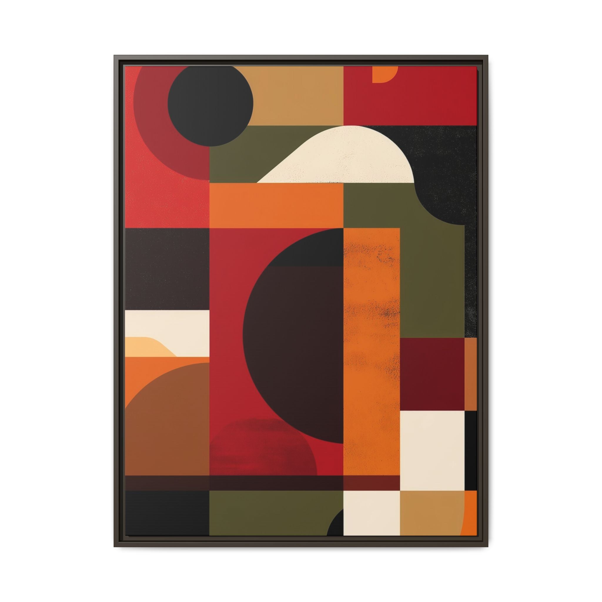 Geometric Convergence: Abstract Bauhaus Design, Constructivist Color Blocks, Architectural Art Composition   |   Custom Orders Accepted