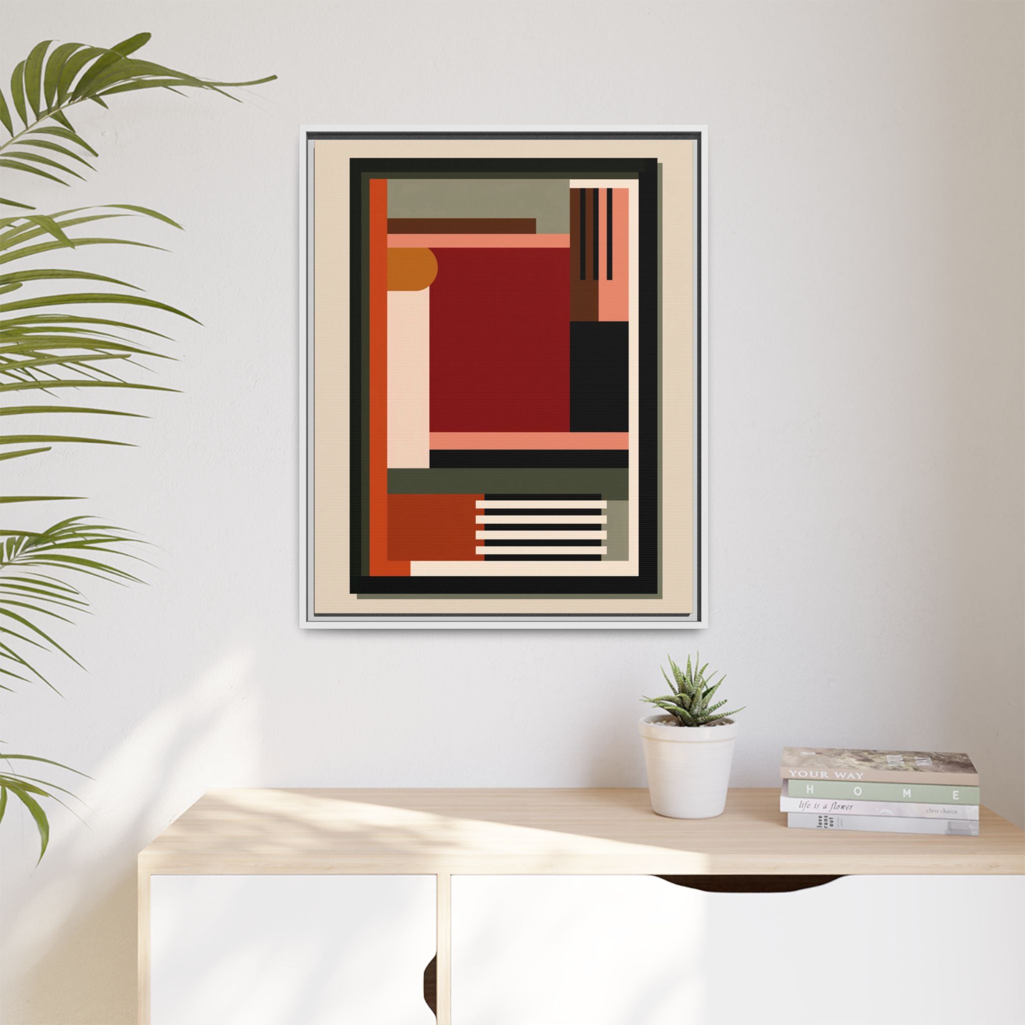 Architectural Geometries: Modern Abstract Composition, Bauhaus-Inspired Design, Geometric Color Blocking   |   Custom Orders Accepted