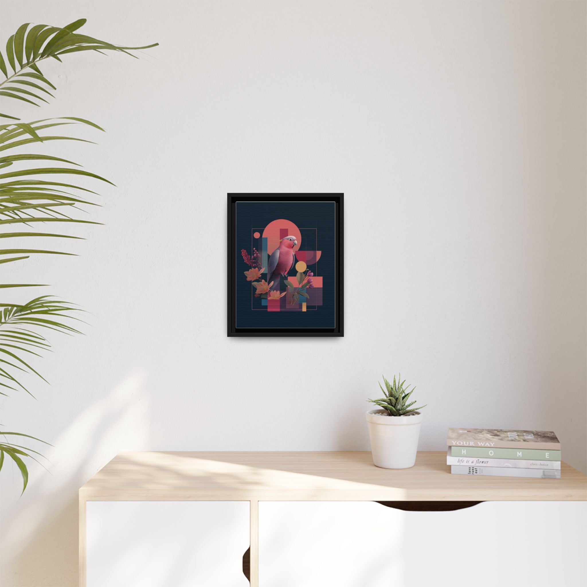 Geometric Rose Galah: Digital Art Deco, Retro-Futuristic Parrot Composition   |    Custom Orders Available