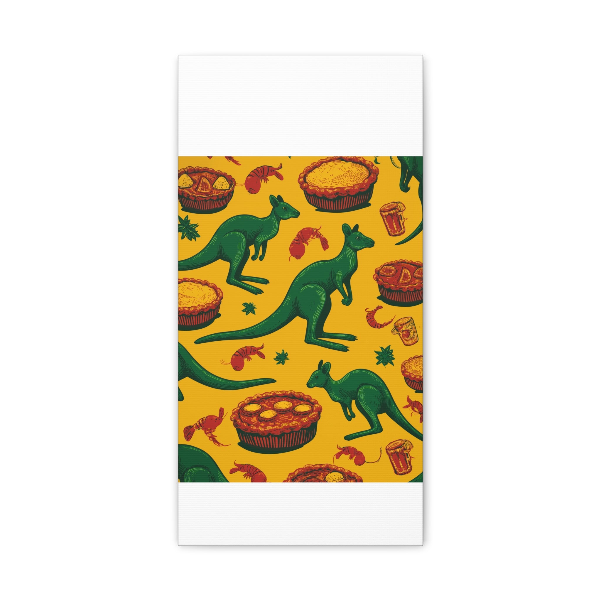 Kangaroo Canvas Wall Art, Vibrant Animal Decor, Unique Gift for Nature Lovers, Fun Kitchen Wall Hanging, Australian Themed Art