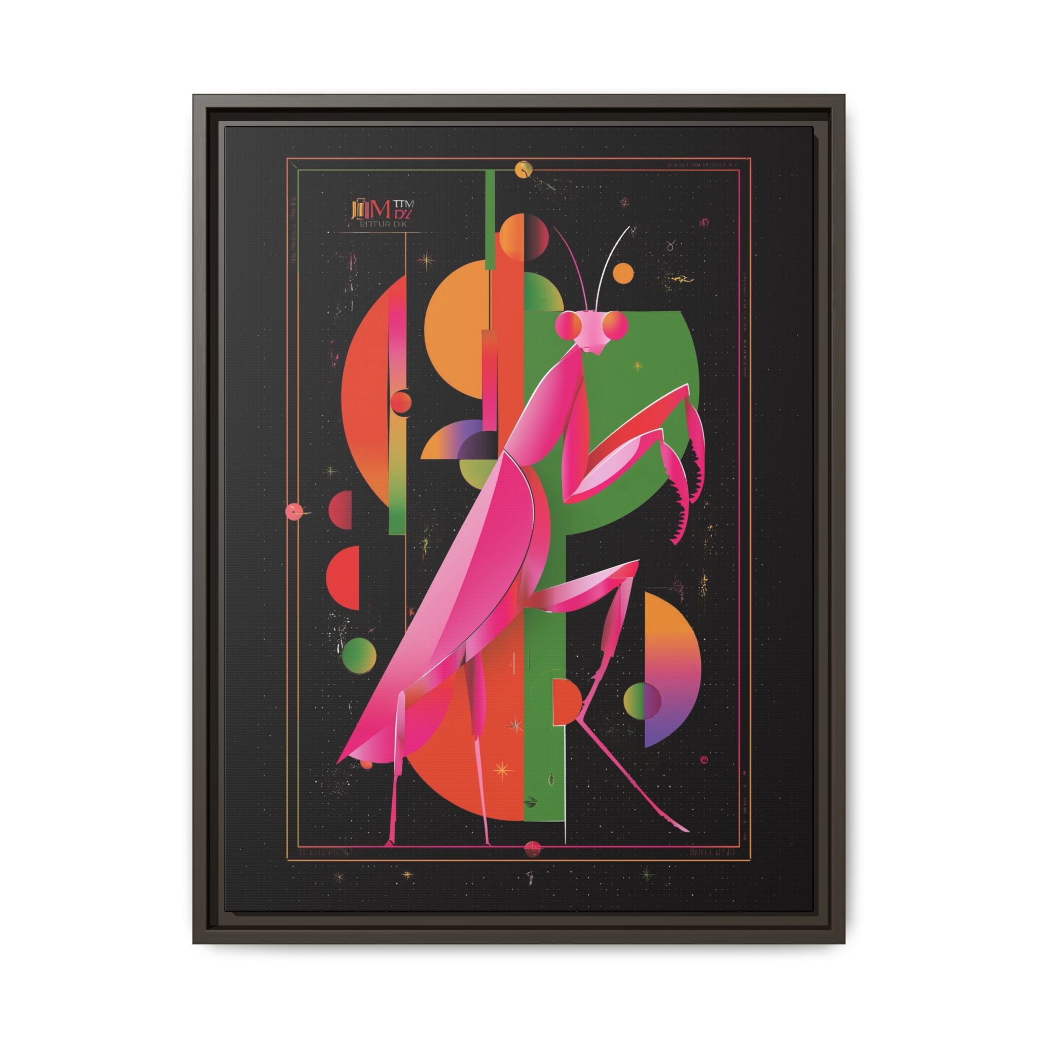 Celestial Mantis: Cubist Geometry, Cosmic Insect Portrait   |    Custom Orders Available