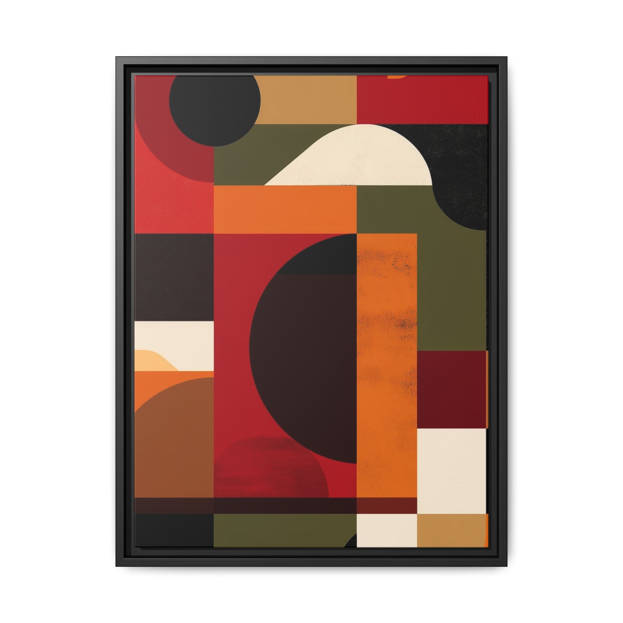 Geometric Convergence: Abstract Bauhaus Design, Constructivist Color Blocks, Architectural Art Composition   |   Custom Orders Accepted