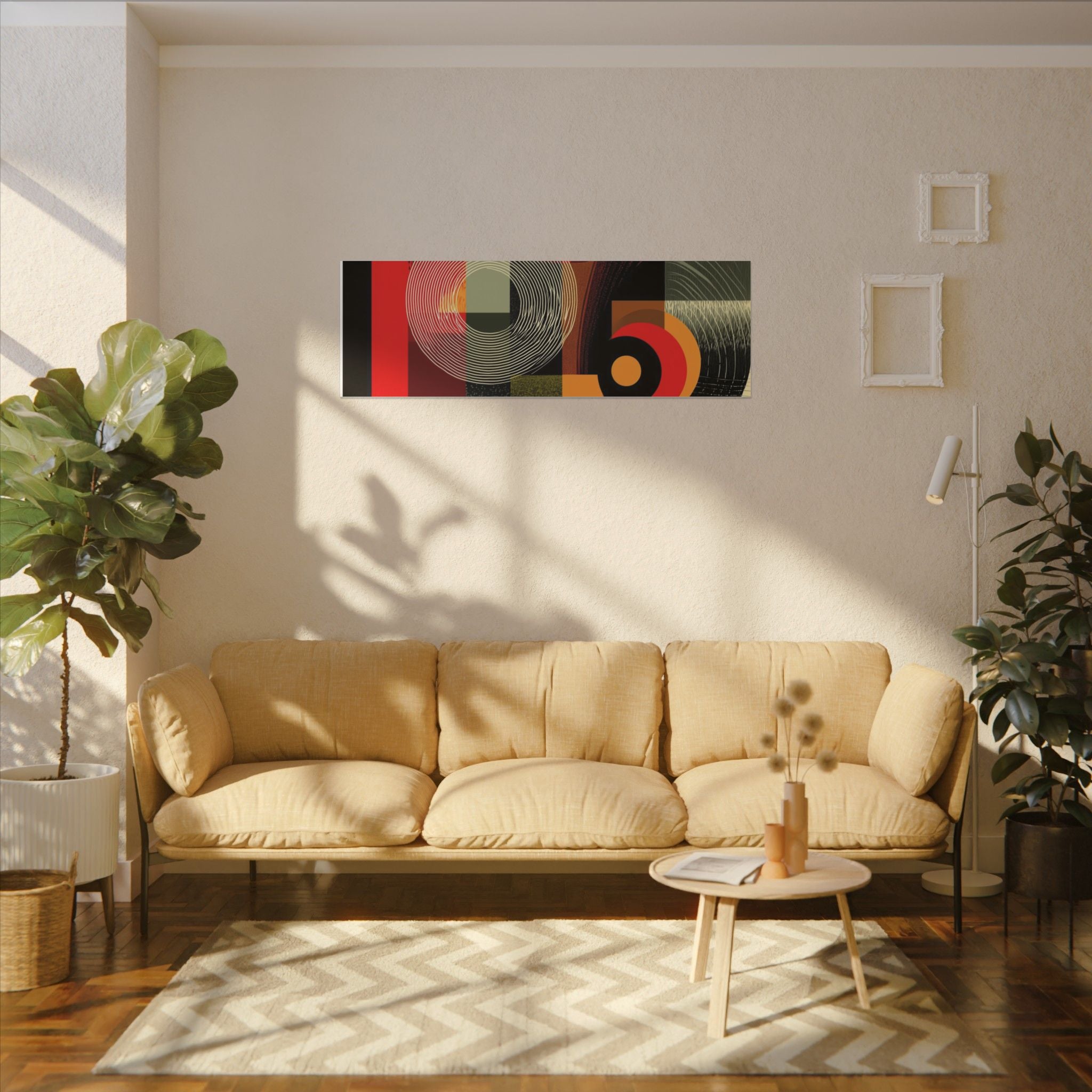 Geometric Convergence: Mid-Century Modern Abstract, Constructivist Design Principles, Bold Chromatic Composition   |   Custom Orders