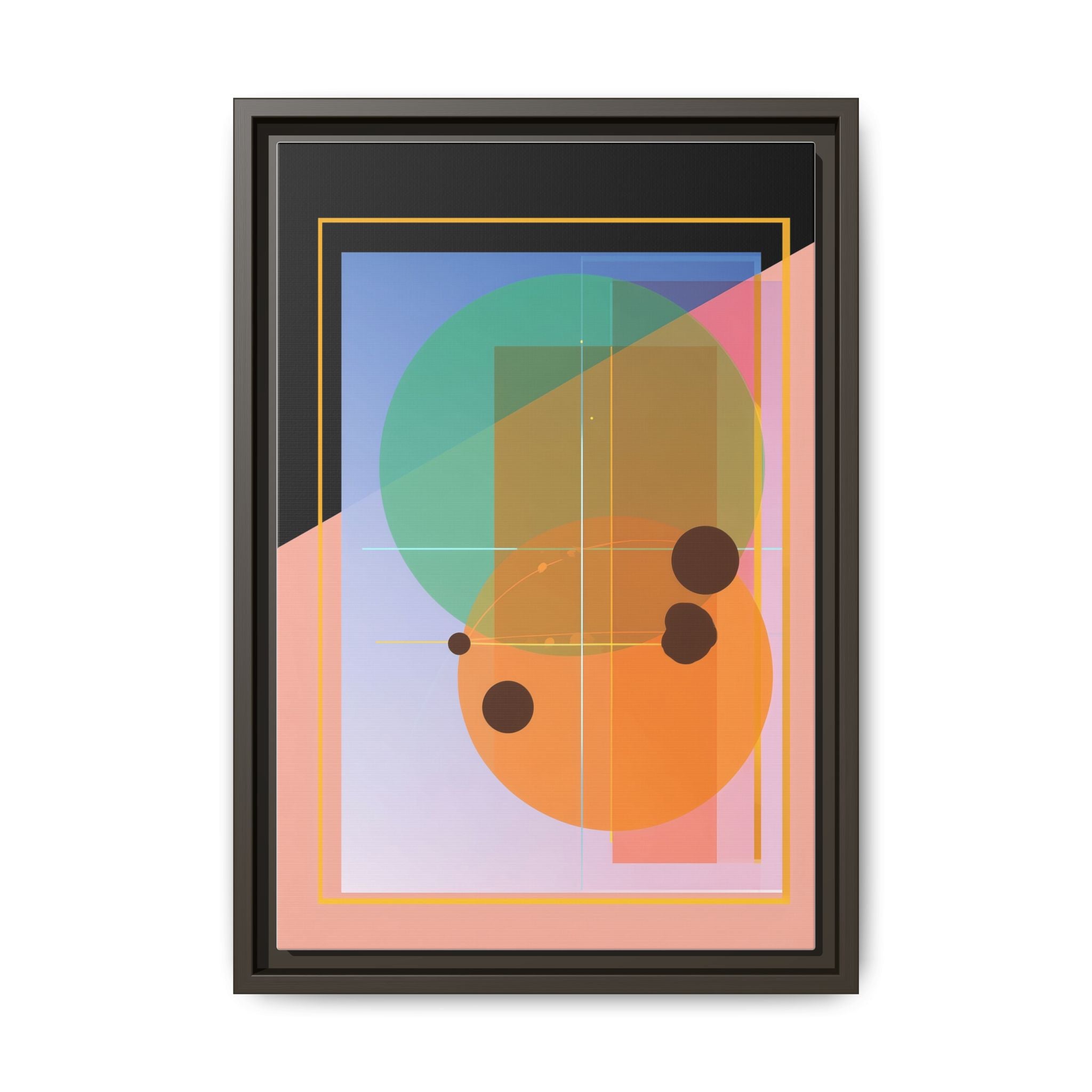 Geometric Harmony: Abstract Composition, Overlapping Shapes, Precision Design   |   Custom Orders Accepted