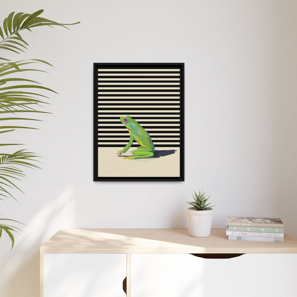 Geometric Frog Persona: Modern Wildlife Illustration, Vibrant Graphic Design   |  Personalized & Custom Orders Available