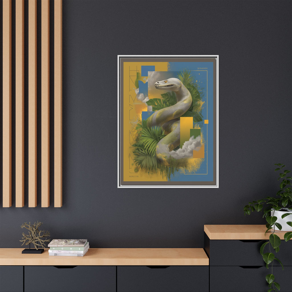 Serpent of Surreal Geometries: Tropical Hyperrealism, Digital Snake Illustration   |    Custom Orders Available