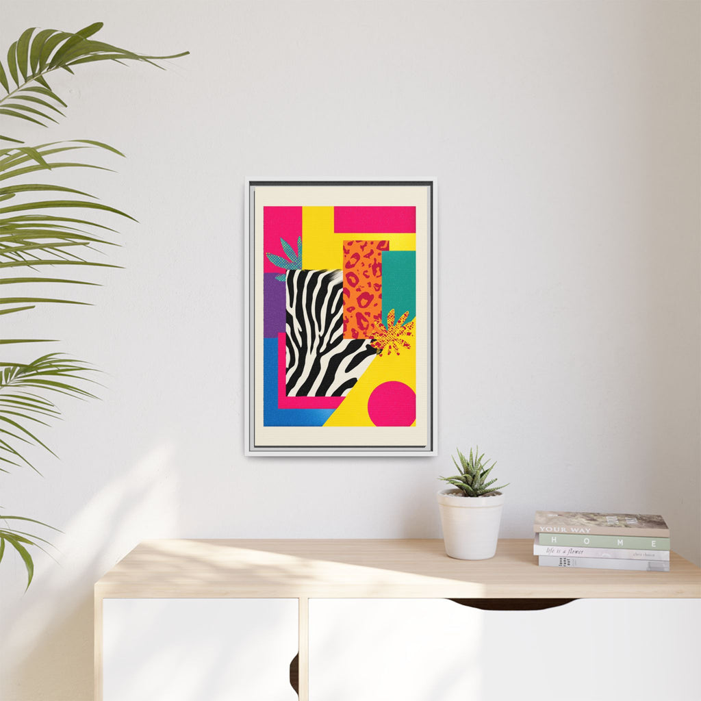 Zebra Stripes & Leopard Spots: 80s Pop Art Design, Memphis Style Graphic, Geometric Color Block Pattern   |   Custom Orders Accepted