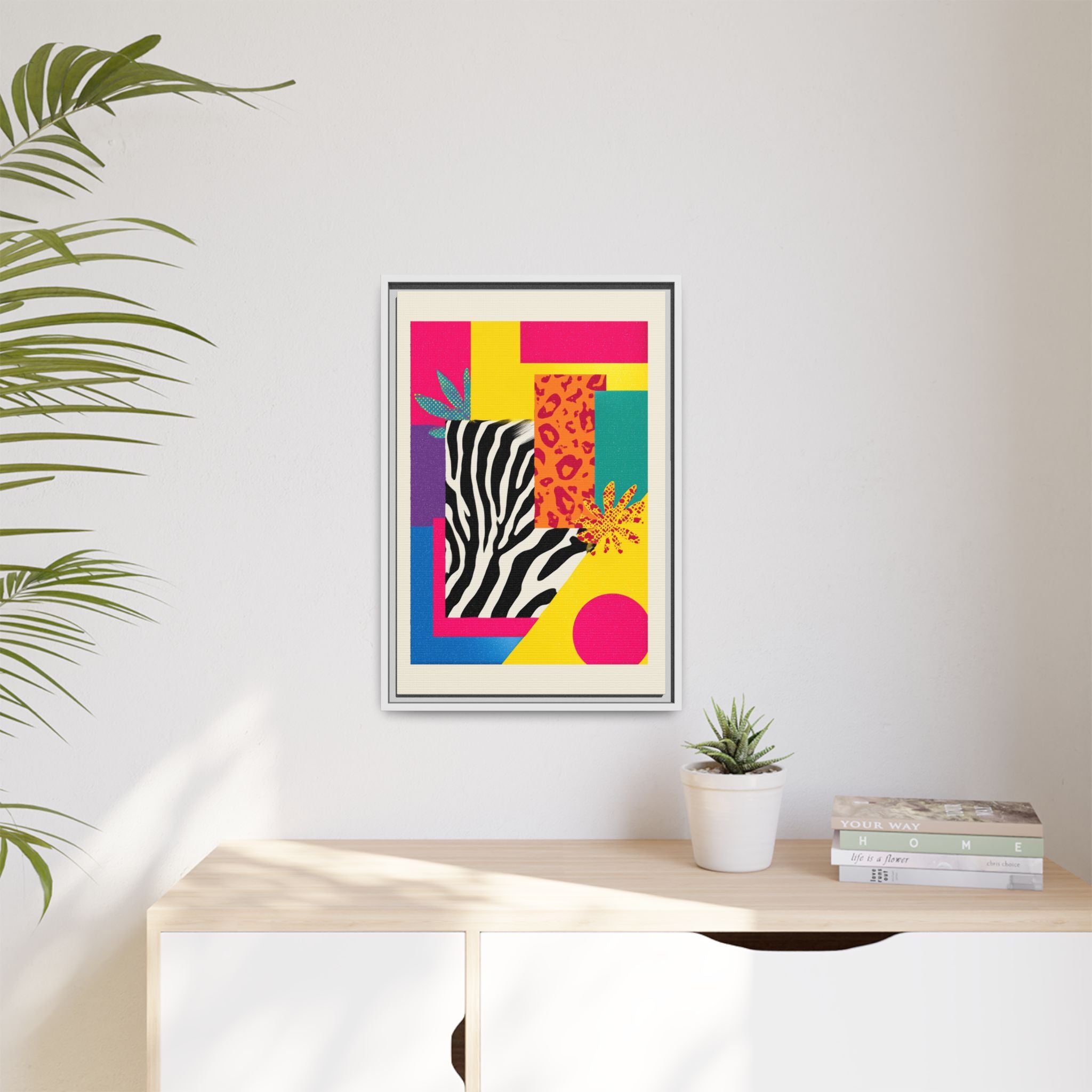 Zebra Stripes & Leopard Spots: 80s Pop Art Design, Memphis Style Graphic, Geometric Color Block Pattern   |   Custom Orders Accepted