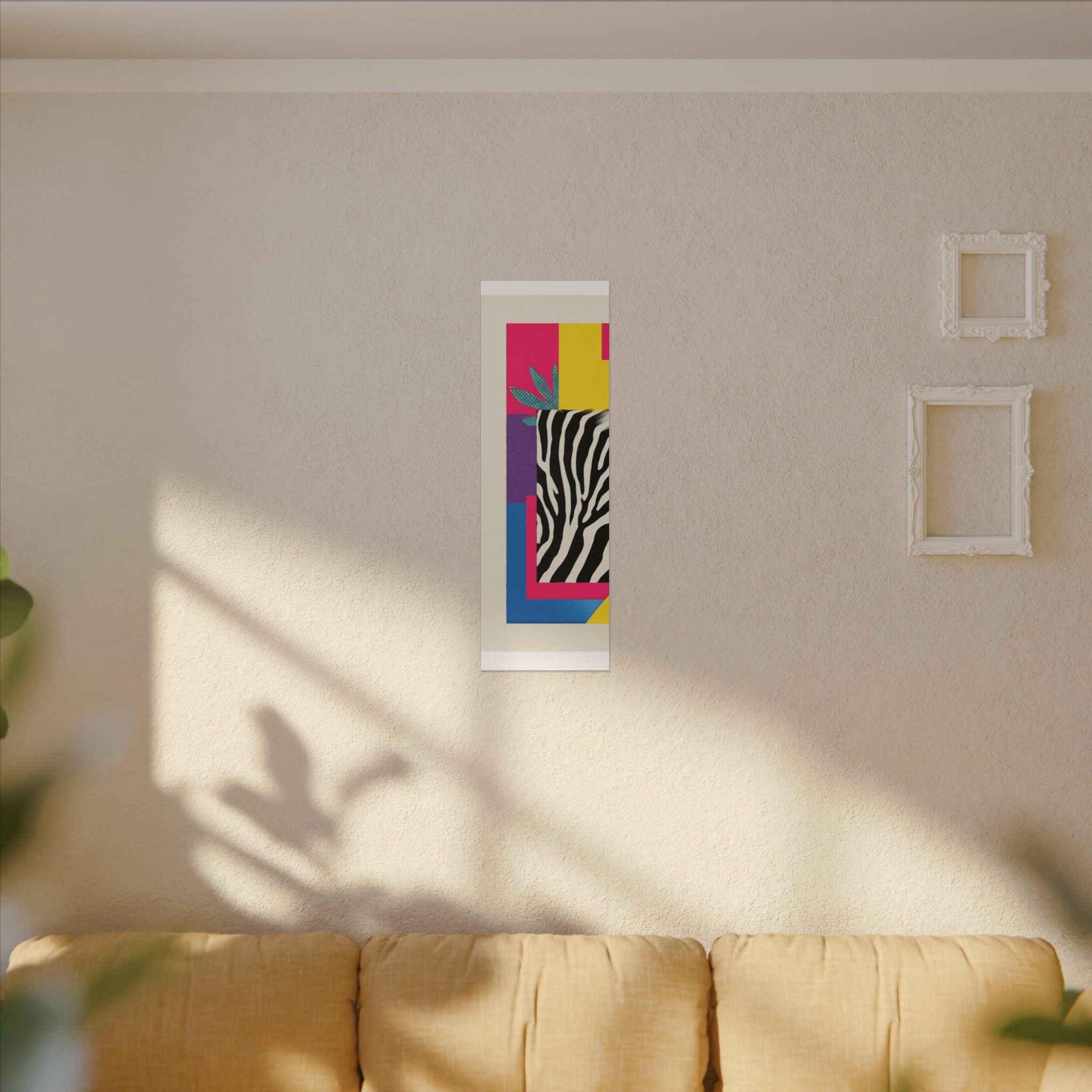 Copy of Pop Geometry: Zebra Leopard Fusion, Geometric Color Block, Modern Abstract Design   |   Custom Orders Accepted