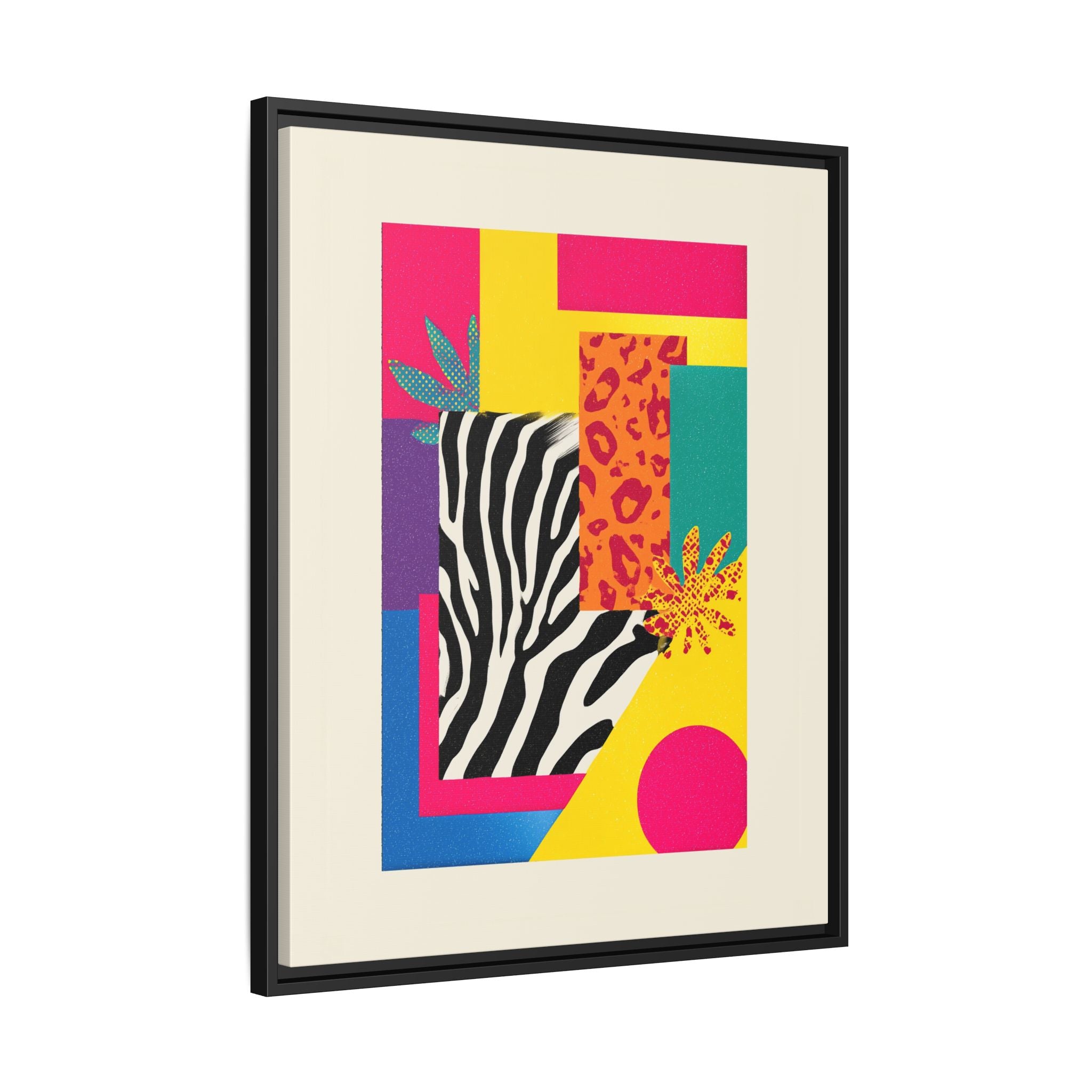 Zebra Stripes & Leopard Spots: 80s Pop Art Design, Memphis Style Graphic, Geometric Color Block Pattern   |   Custom Orders Accepted