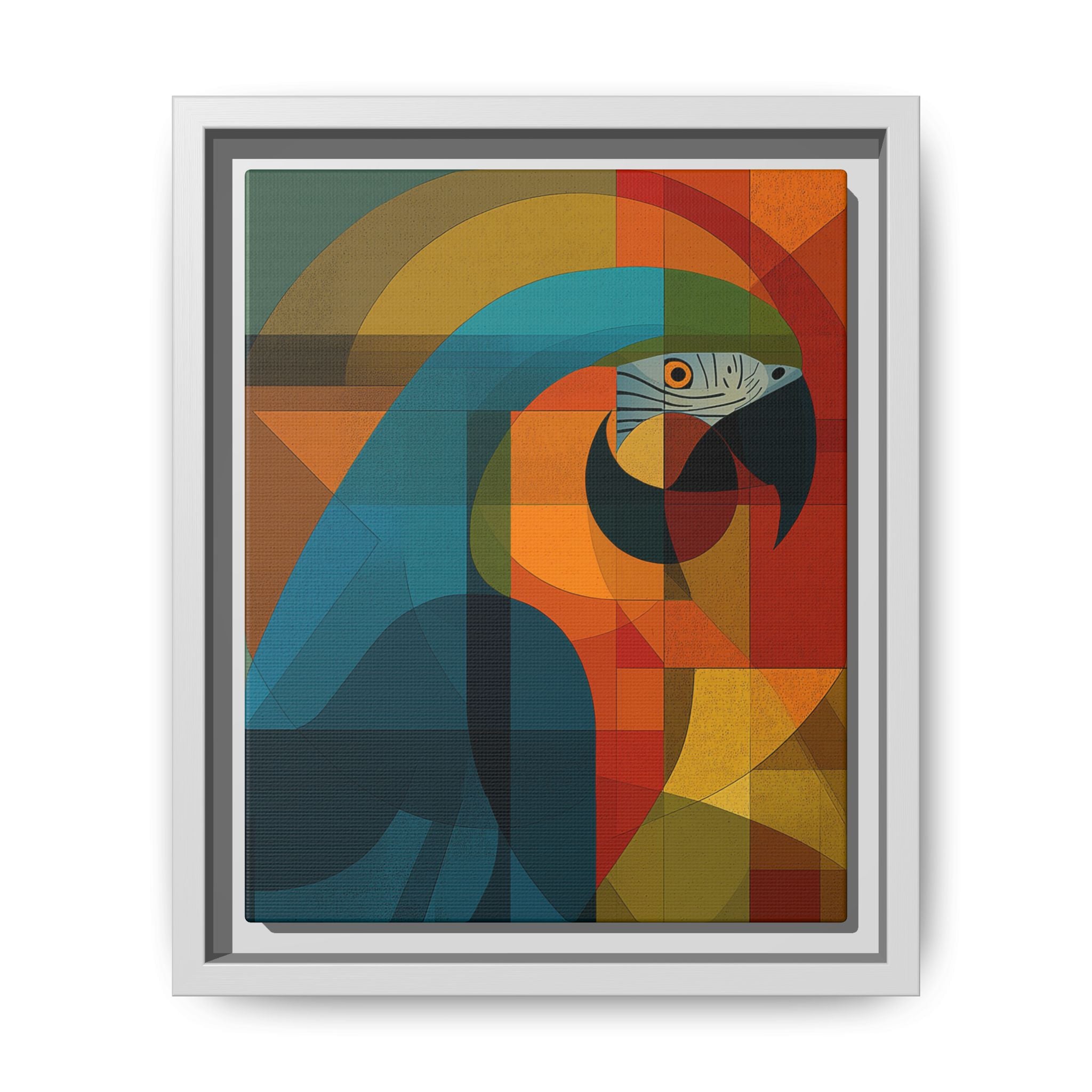 Cubist Parrot Prisma: Geometric Bird Art, Modernist Color Block Design   |    Custom Orders Available