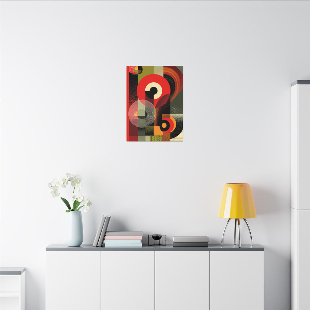 Geometric Convergence: Mid-Century Modern Abstract, Constructivist Design Principles, Bold Chromatic Composition   |   Custom Orders
