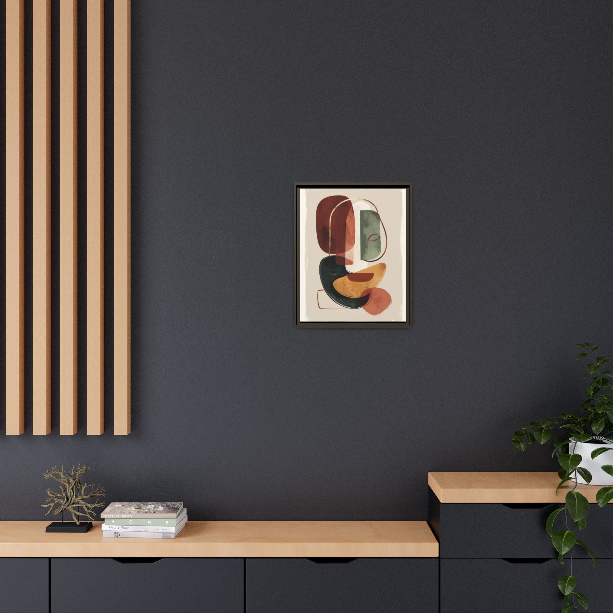 Layered Geometries: Mid-Century Modern Composition, Organic Abstract Design, Translucent Intersecting Shapes   |   Custom Orders Accepted