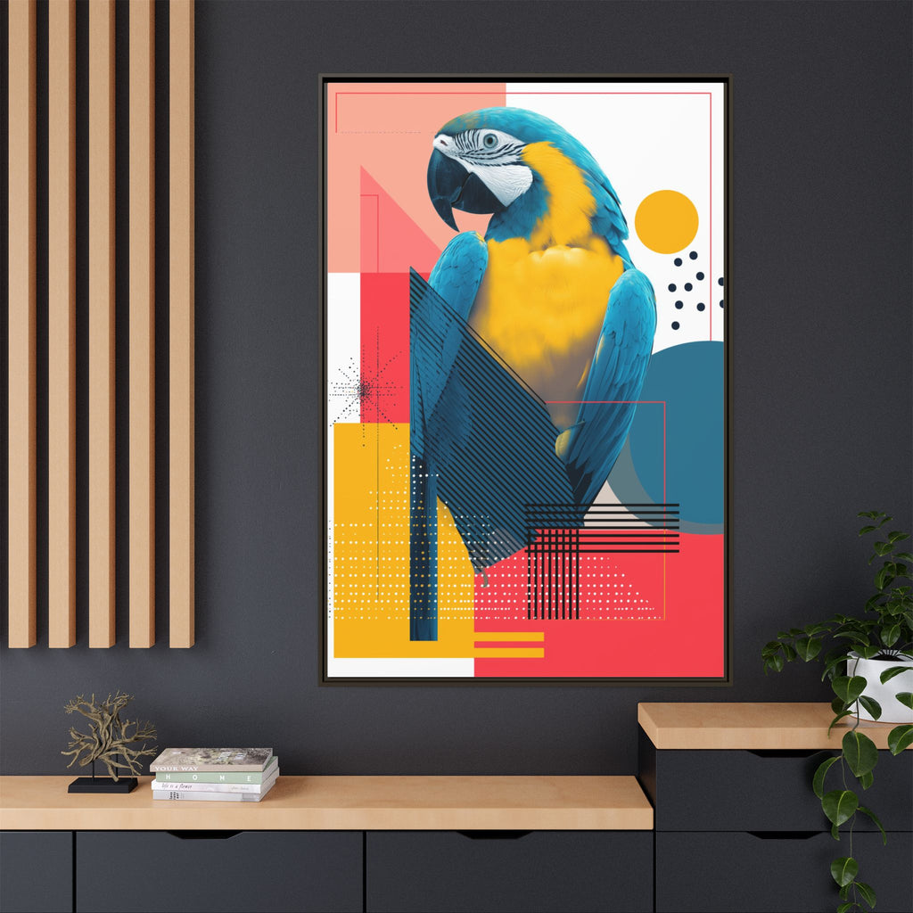 Macaw in Geometry: Vibrant Wildlife Digital Art, Modernist Design Fusion   |    Custom Orders Available