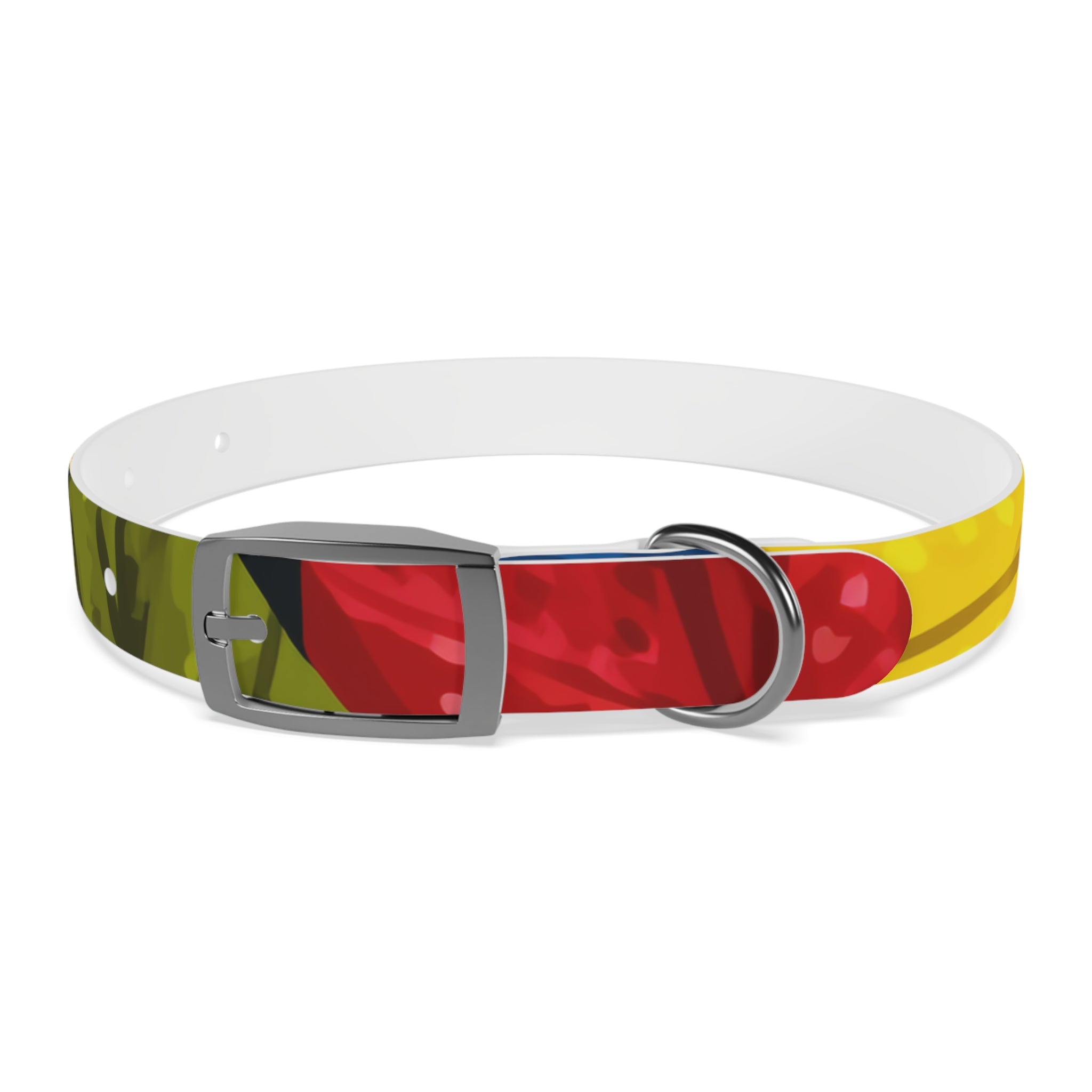 Colorful Colombian Abstract Dog Collar — Vibrant Ethnic Pattern Pet Collar
