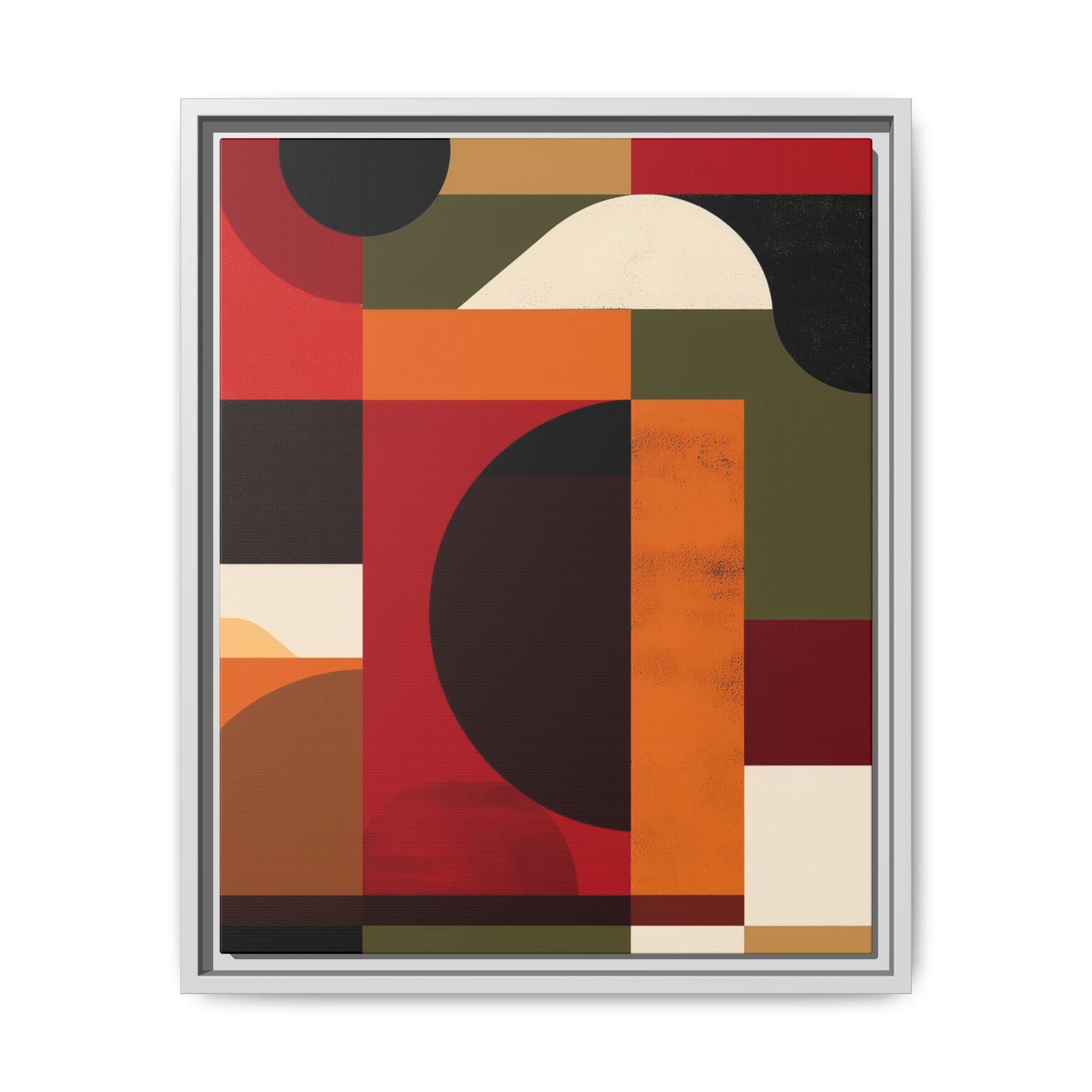 Geometric Convergence: Abstract Bauhaus Design, Constructivist Color Blocks, Architectural Art Composition   |   Custom Orders Accepted