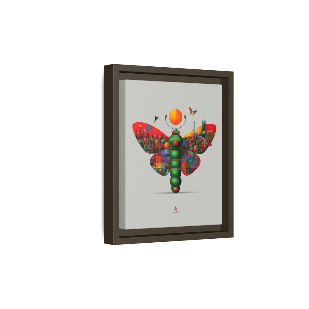 Urban Metamorphosis Framed Print: Geometric Cityscape Butterfly, Digital Surrealism Collage   |  Custom Orders Available