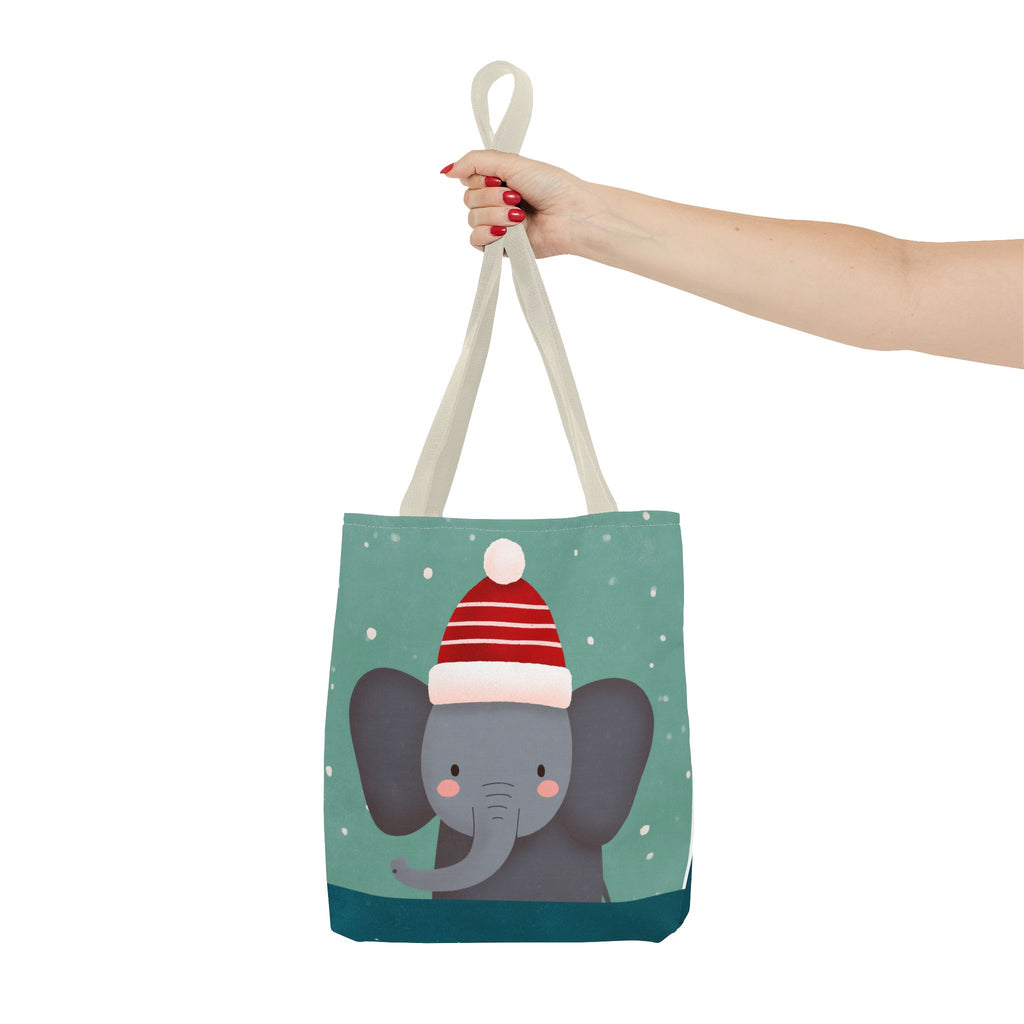 Cute Christmas Elephant Tote Bag (AOP)