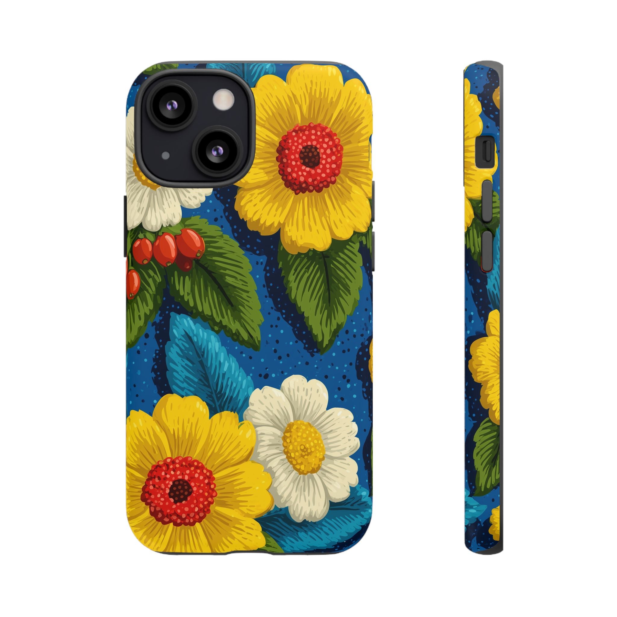 Summer Tough Cases: Floral Fine Art Phone Case, Fun Beach Vibe Phone Accessory, Summer Travel Gift, Colorful Phone Cover, Casual Style Tech