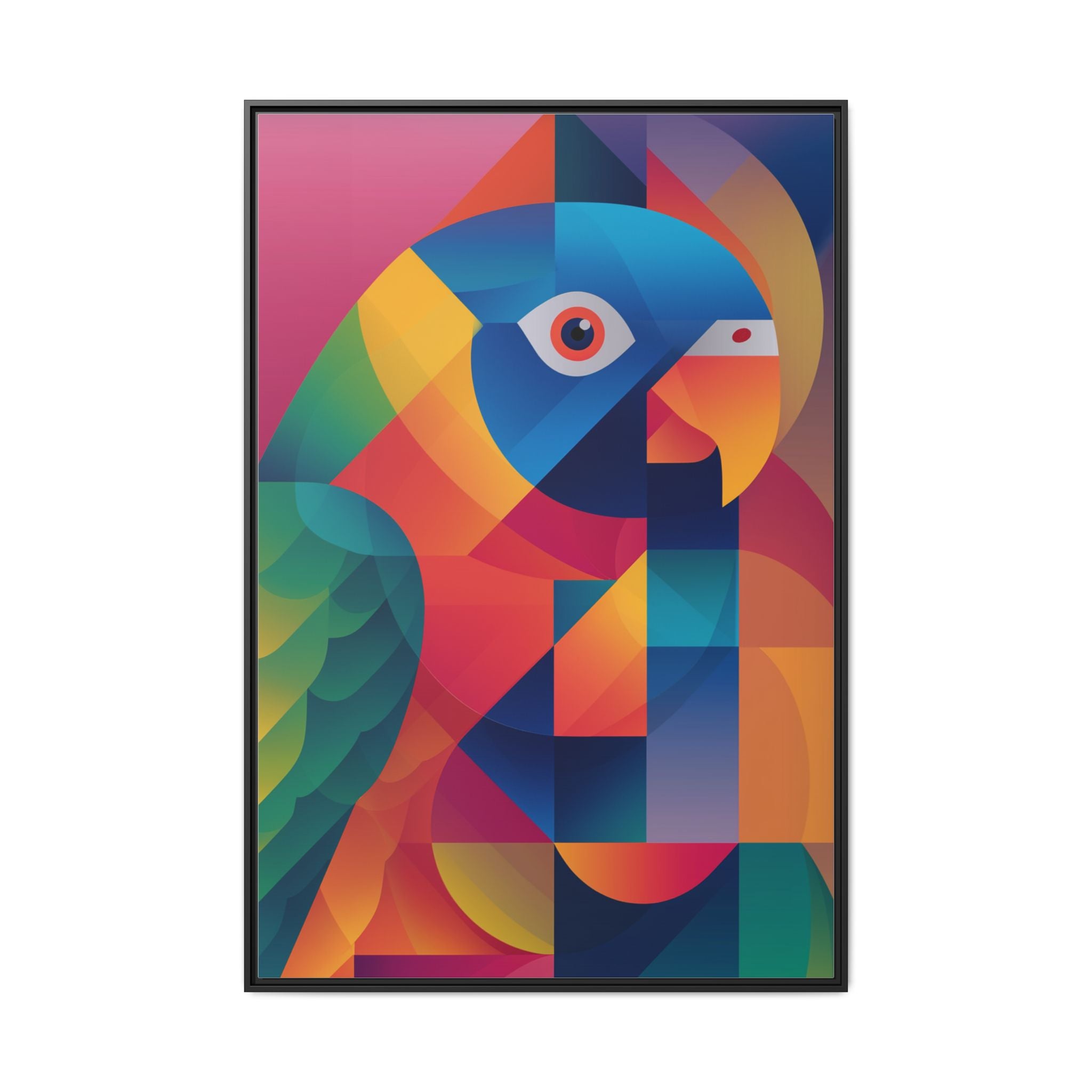 Prismatic Parrot: Cubist Deconstruction, Geometric Color Explosion   |  Personalized & Custom Orders Available