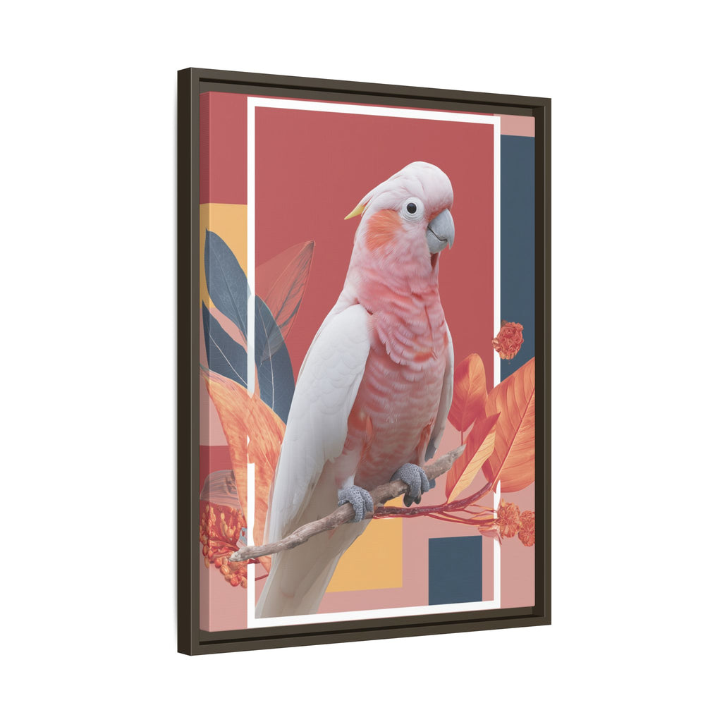 Framed Print: Cockatoo in Contemporary Geometric Style, Modern Avian Art Collection   |  Personalized & Custom Orders Available