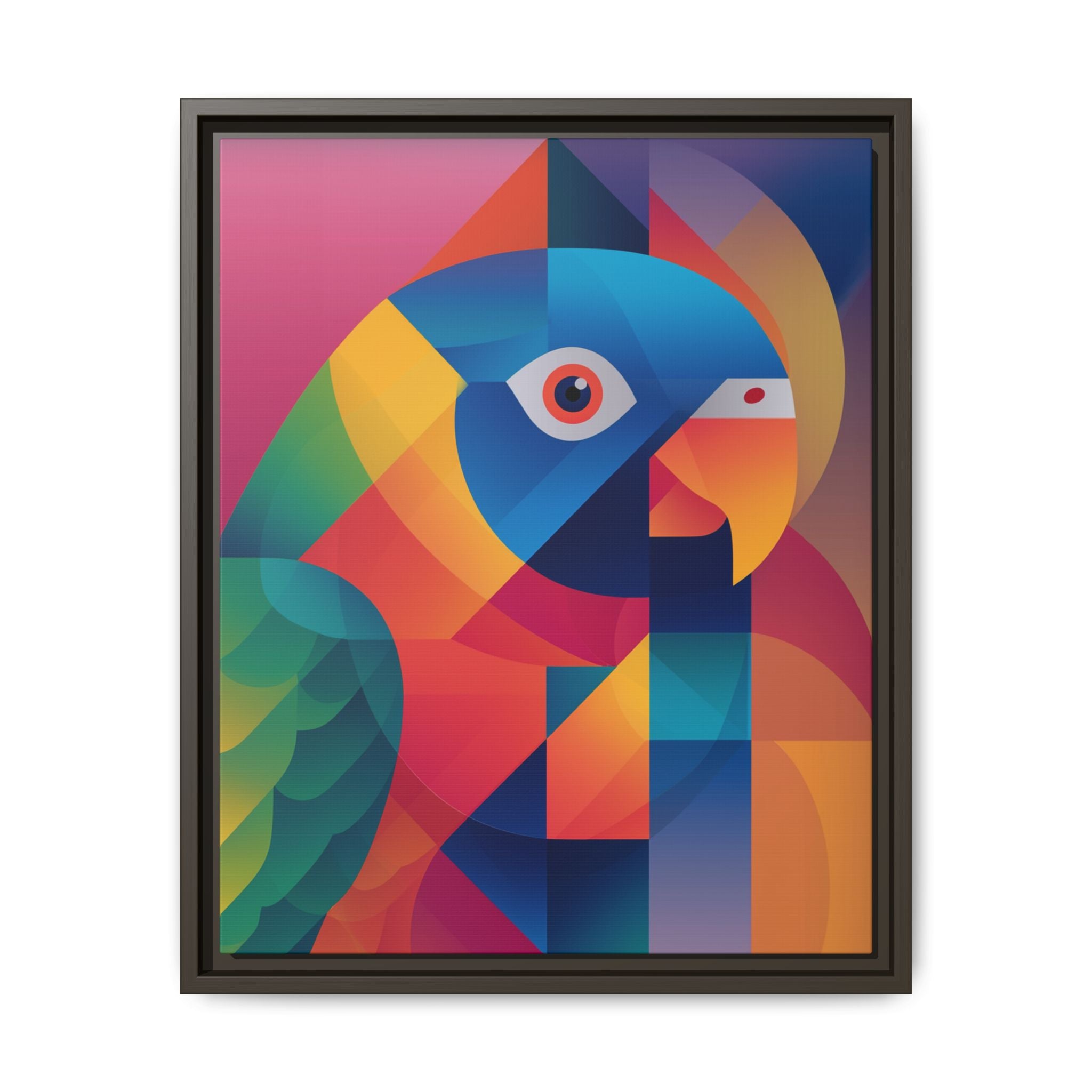 Cubist Parrot Prisma: Geometric Bird Design, Modern Angular Art   |    Custom Orders Available