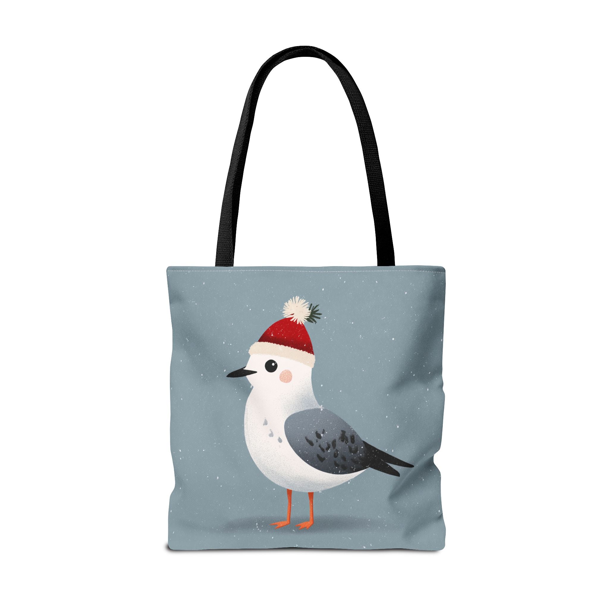 Christmas Seagull Tote Bag, Holiday Shopping Bag, Eco-Friendly Gift Bag, Cute Coastal Accessories, Winter Tote for Bird Lovers