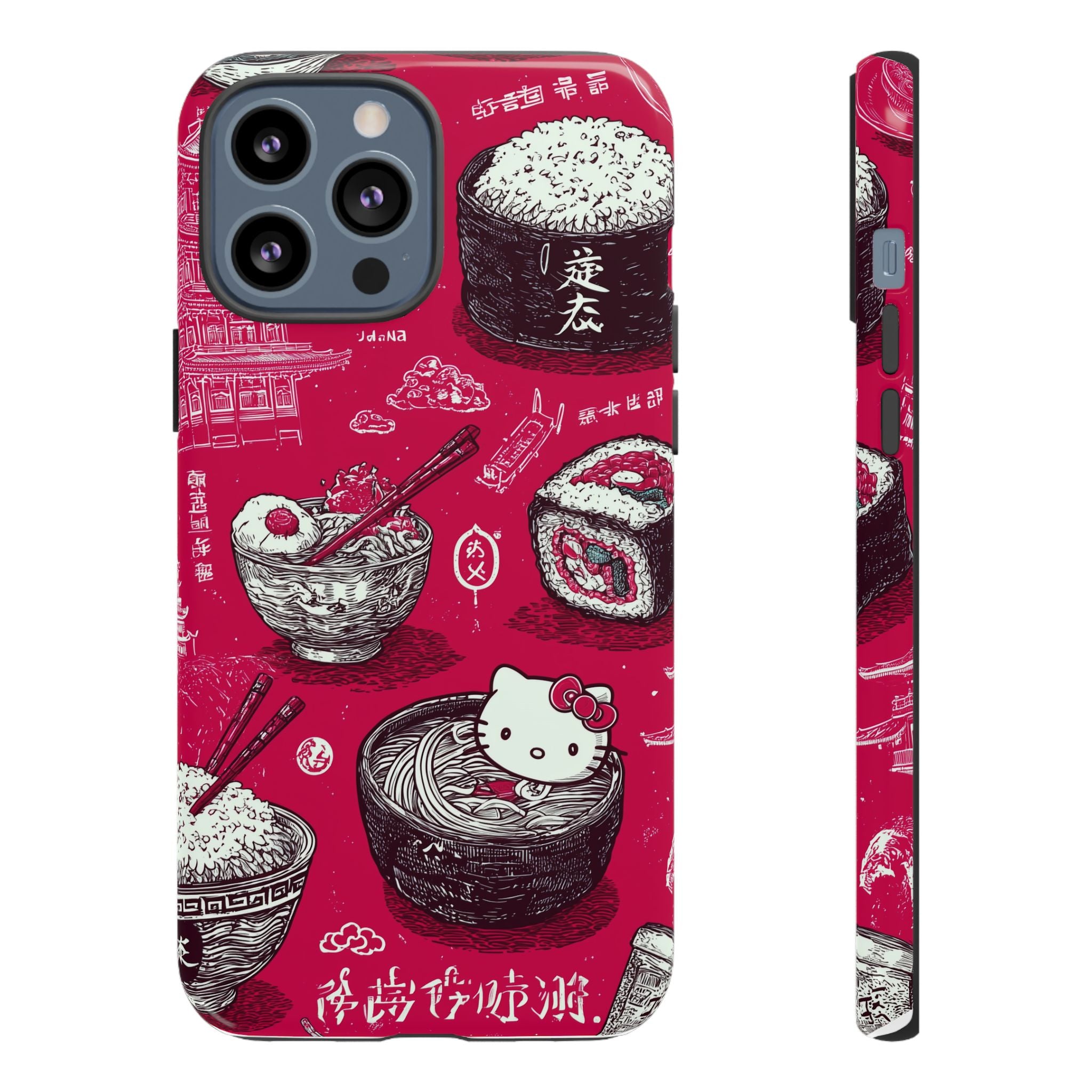 Japanese Kitty Vibrant Phone Case - Tough Case | Funky, Colorful, Unique Design for Personalization, Gift, Accessory, Protection, Trendy