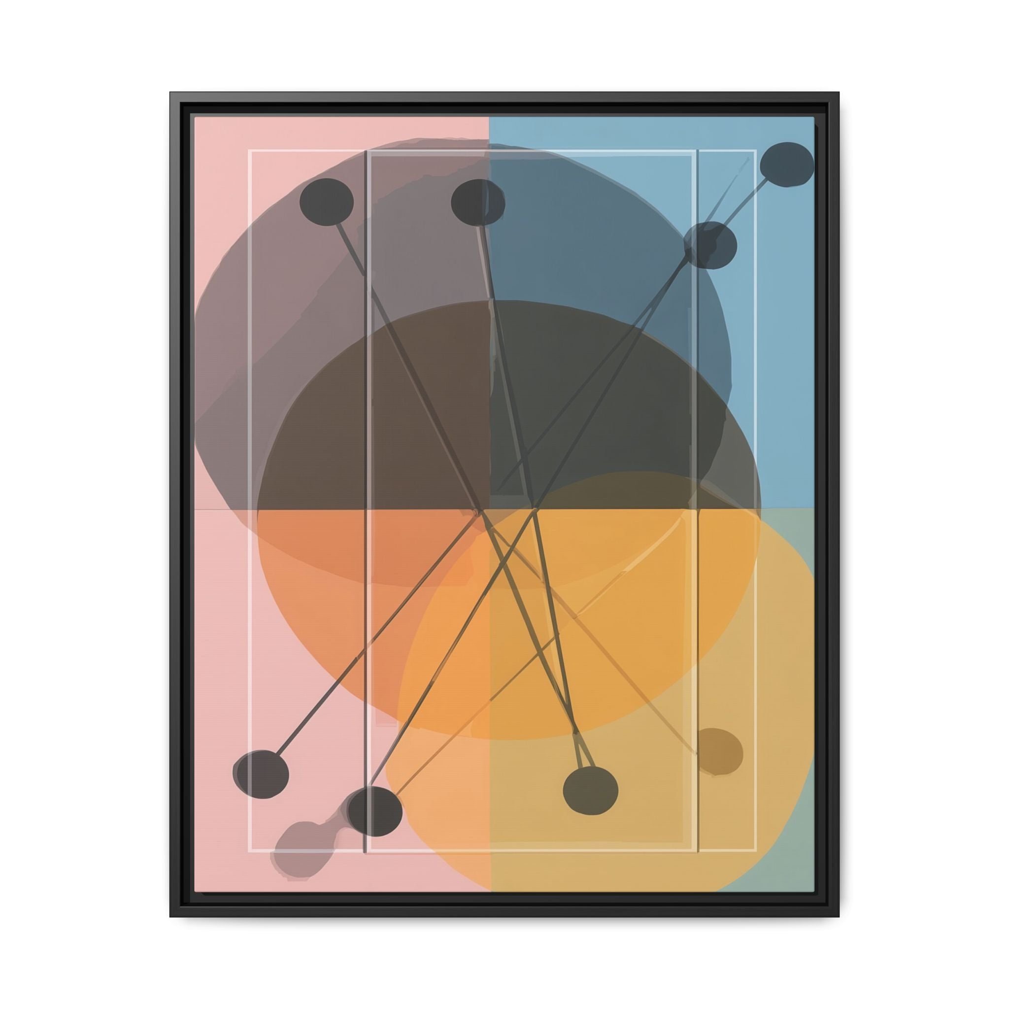 Geometric Intersections: Pastel Quadrants, Mid-Century Minimalism, Network Nodes   |   Custom Orders Accepted