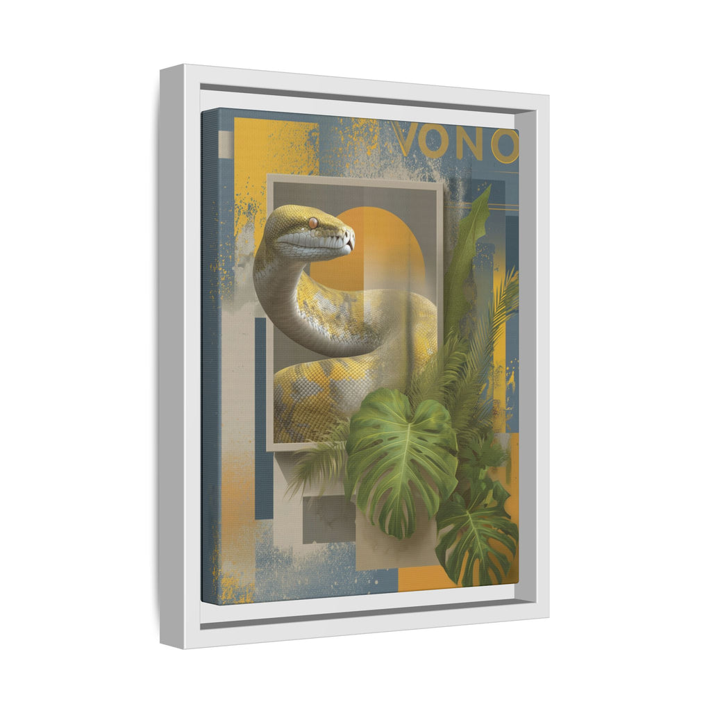 Serpent of Geometric Dimensions: Tropical Vono Design, Abstract Wildlife Art   |  Personalized & Custom Orders Available
