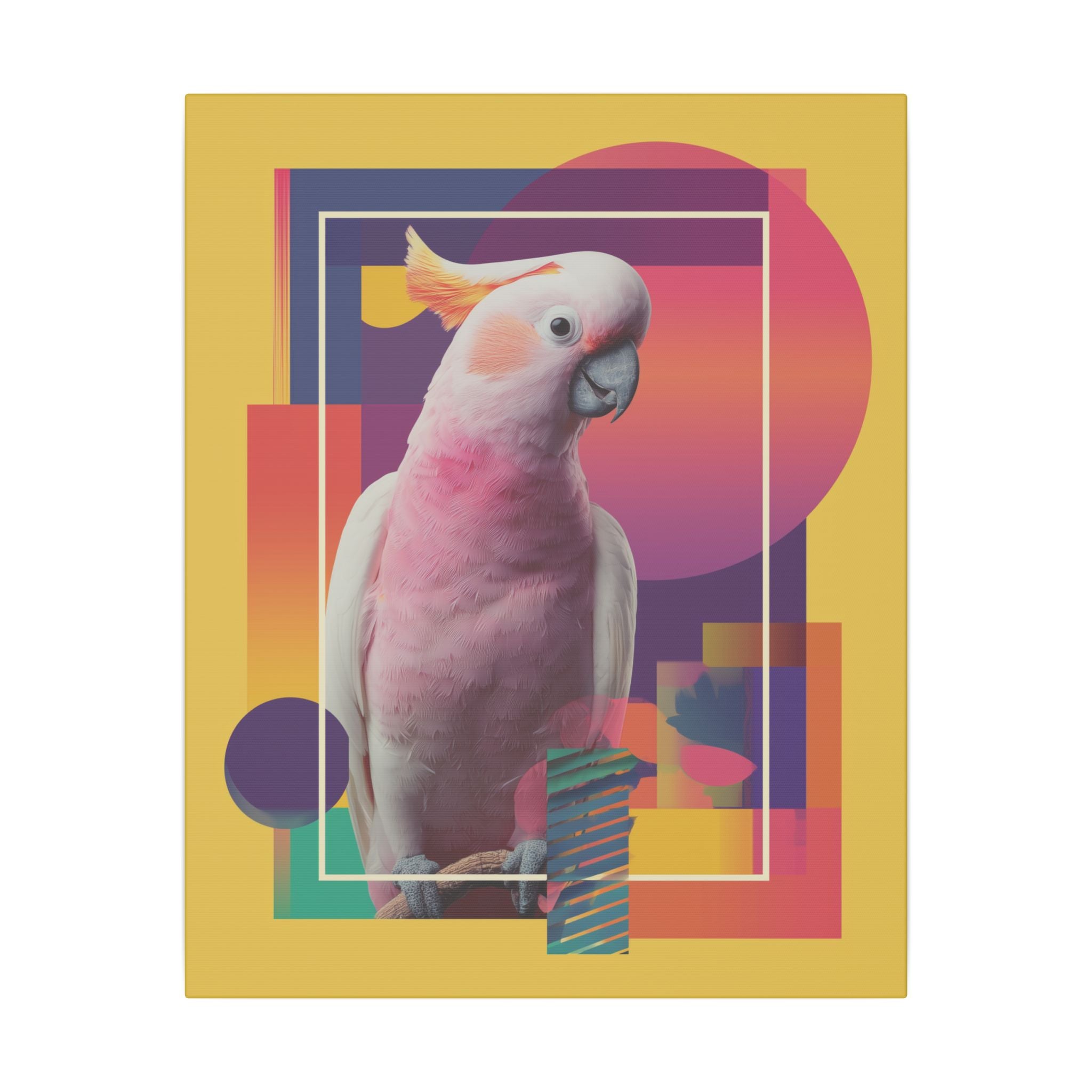 Geometric Cockatoo: Pop Art Wildlife Portrait, Modern Graphic Design Illustration   |    Custom Orders Available