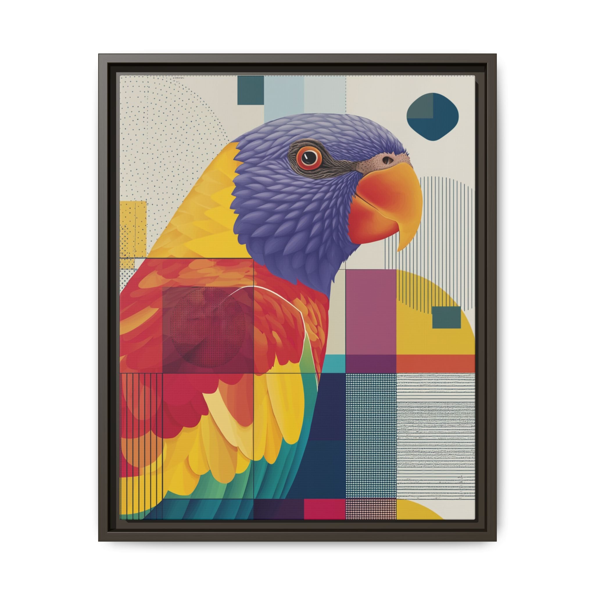 Geometric Parrot: Abstract Wildlife Art, Modern Color Block Design   |  Personalized & Custom Orders Available