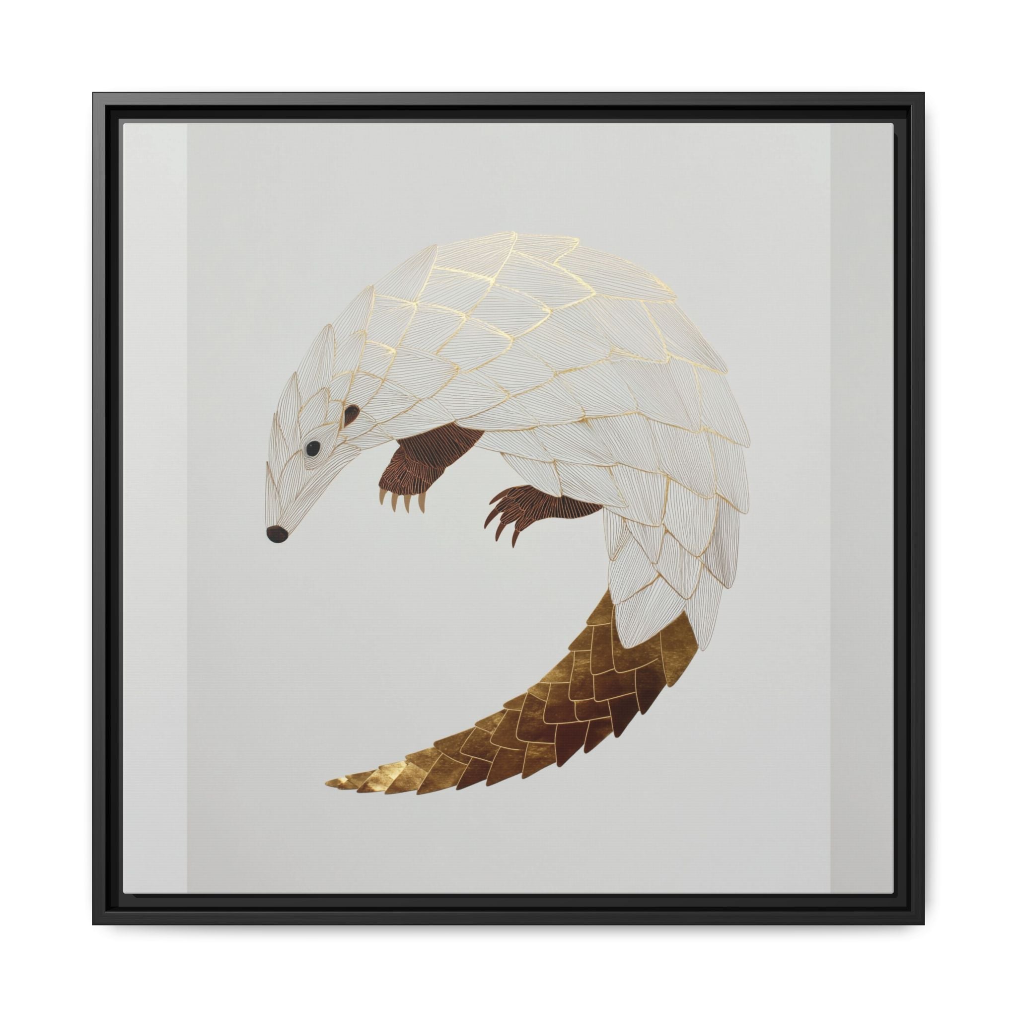 Geometric Hedgehog: Minimalist Wildlife Illustration, Layered Metallic Geometric Art   |    Custom Orders Available