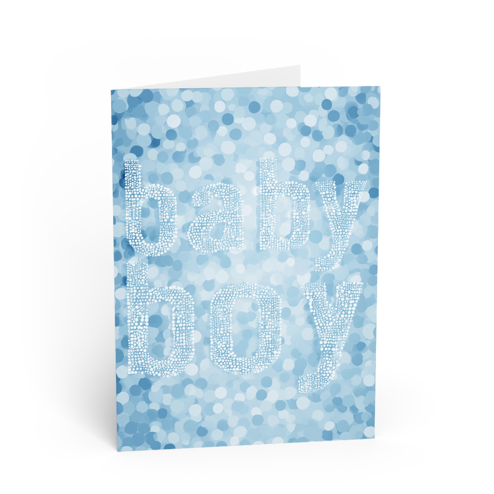 Glimmering Baby Boy Greeting Card — Gender Reveal Invite