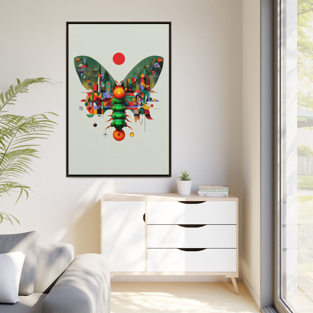 Digital Butterfly Framed Print, Cubist Architectural Abstraction   |  Personalized & Custom Orders Available