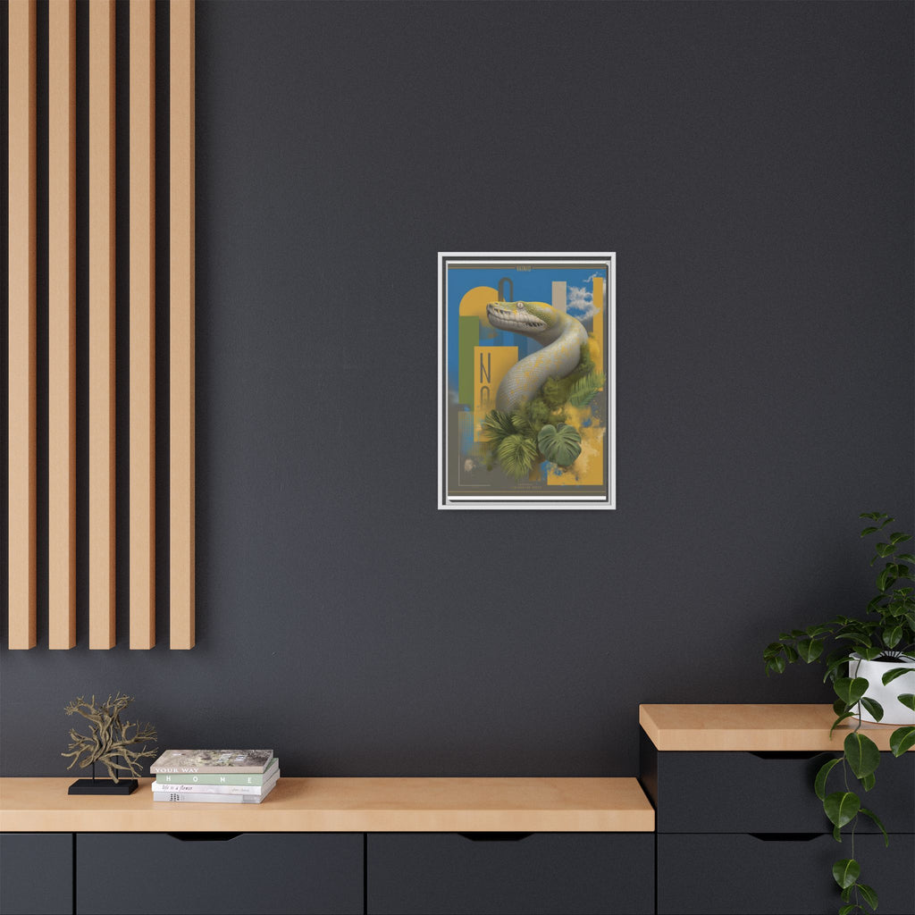 Serpent's Geometry: Tropical Anaconda Graphic Design, Modern Wildlife Illustration   |  Personalized & Custom Orders Available