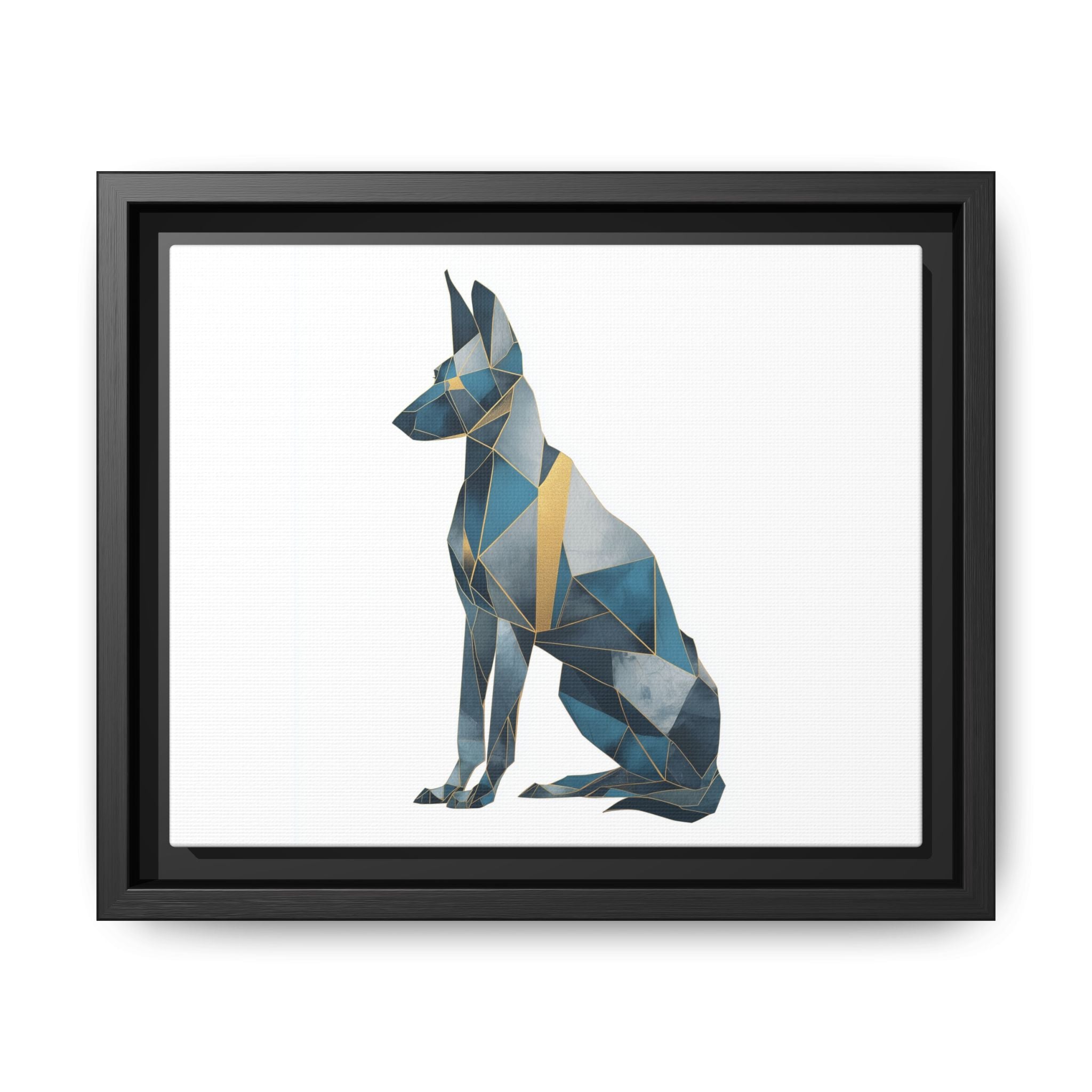 Geometric Canine Mosaic: Fractured Blue Shepherd, Modern Polygonal Art   |  Personalized & Custom Orders Available